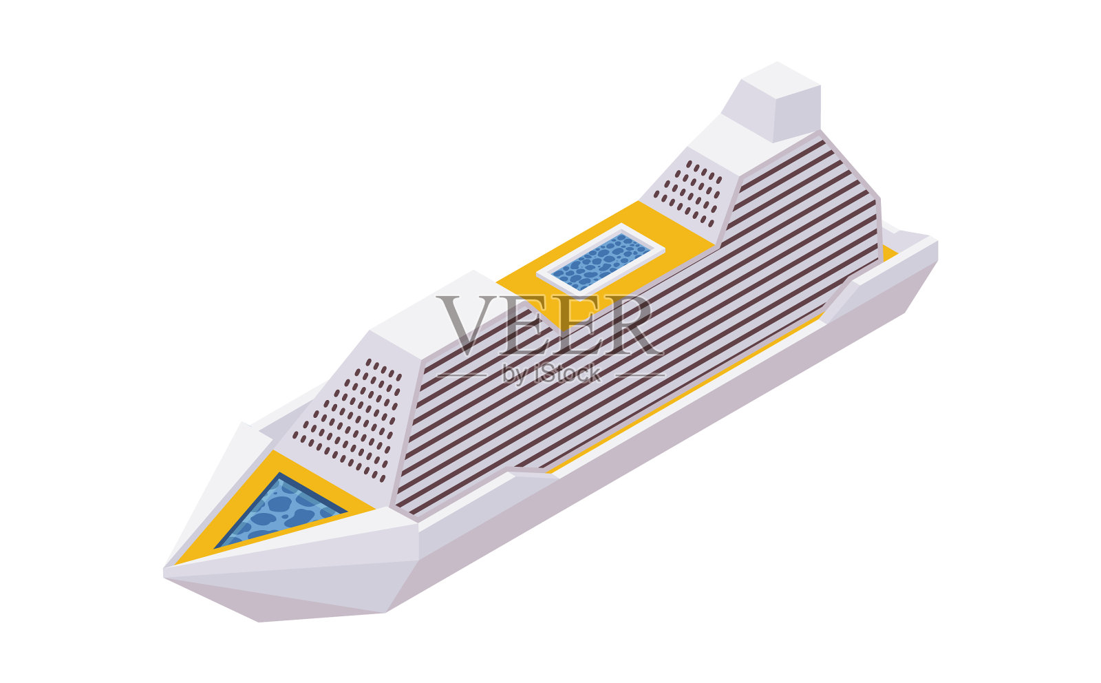 等距3d邮轮孤立在白色设计元素图片