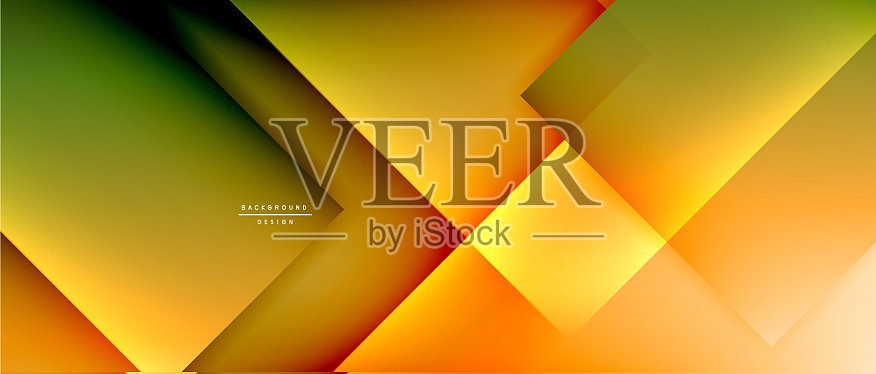 方形形状组成流体梯度插画图片素材