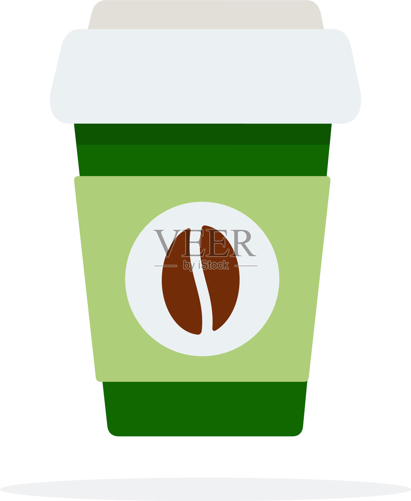 可重复使用的热杯图标平面隔离图标素材