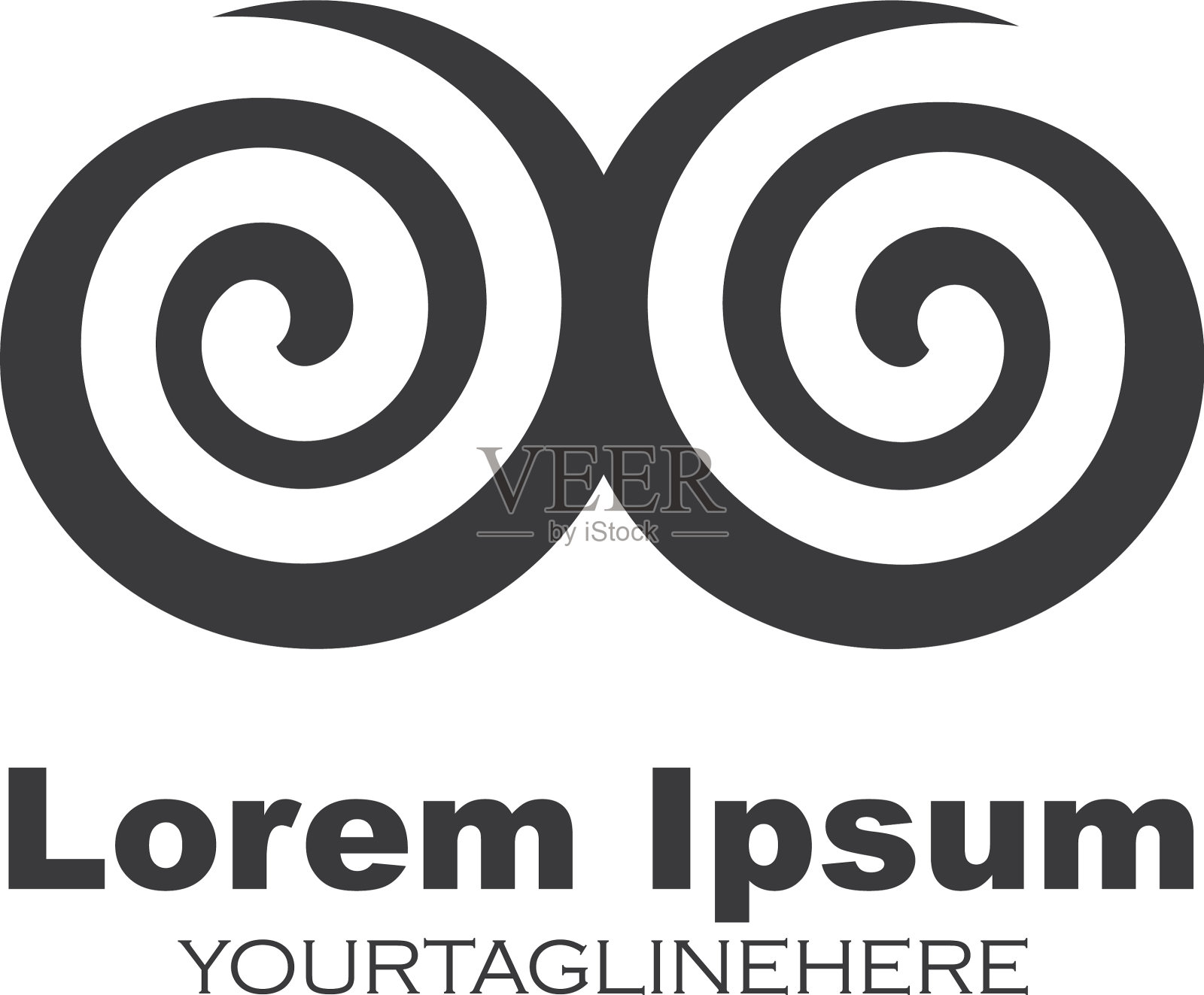 旋涡风标志图标设计插画图片素材