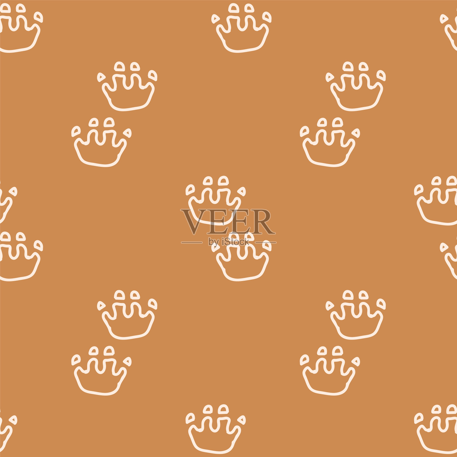 无缝背景恐龙足迹性别插画图片素材