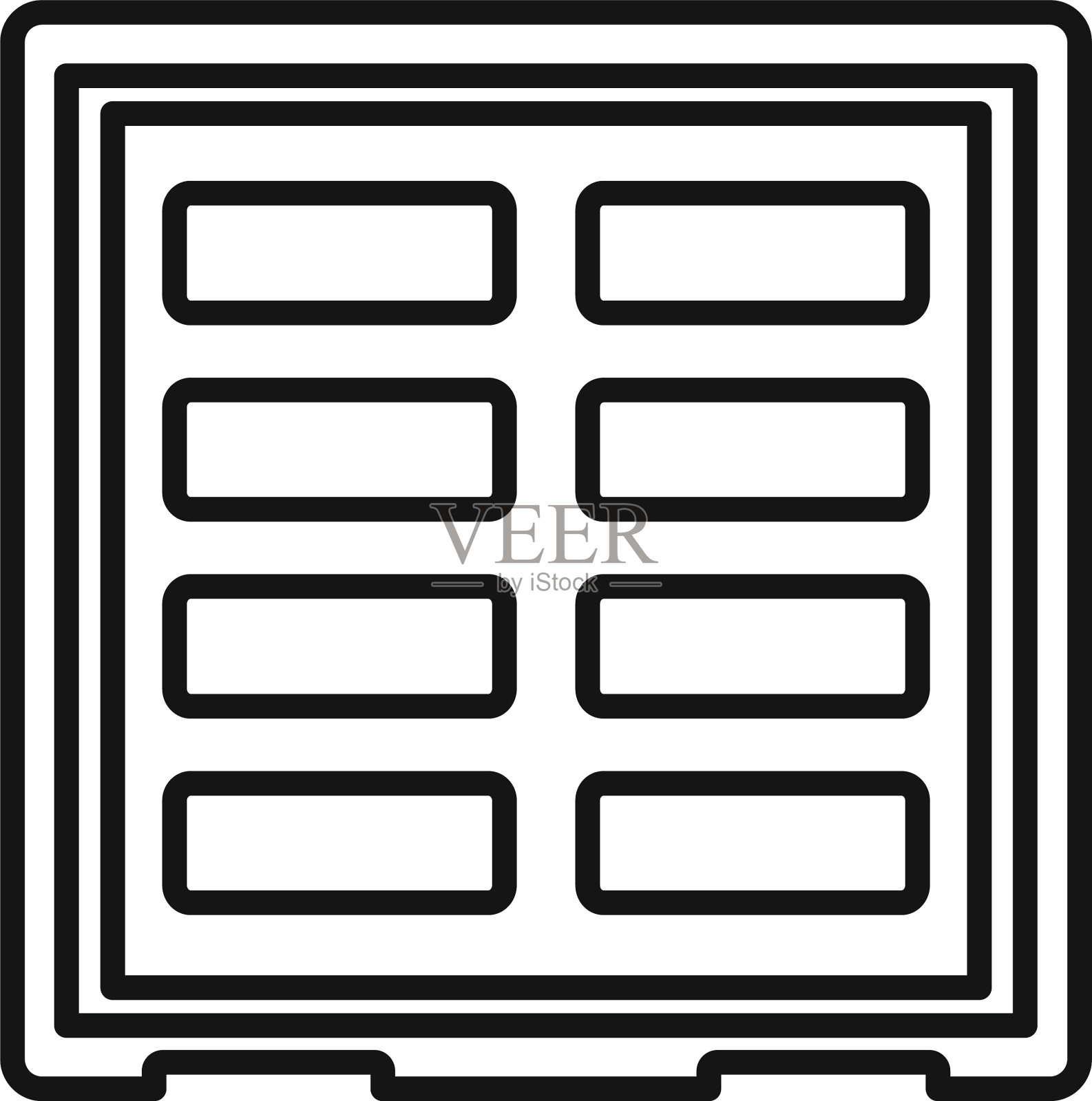 船坞货物集装箱图标轮廓样式图标素材