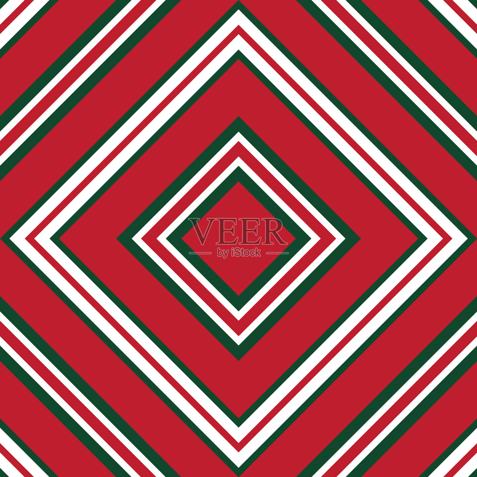 圣诞菱形斜条纹无缝插画图片素材
