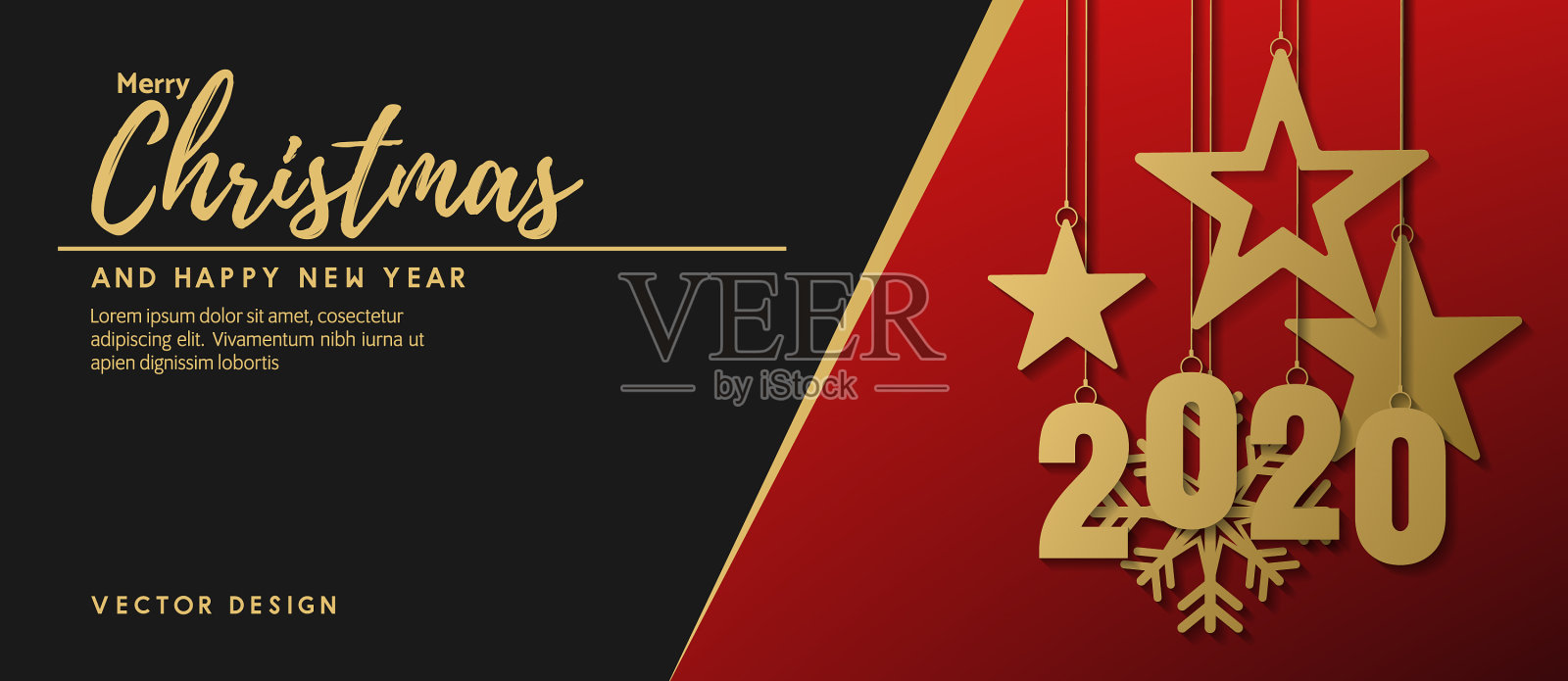 圣诞快乐，2020年新年快乐插画图片素材