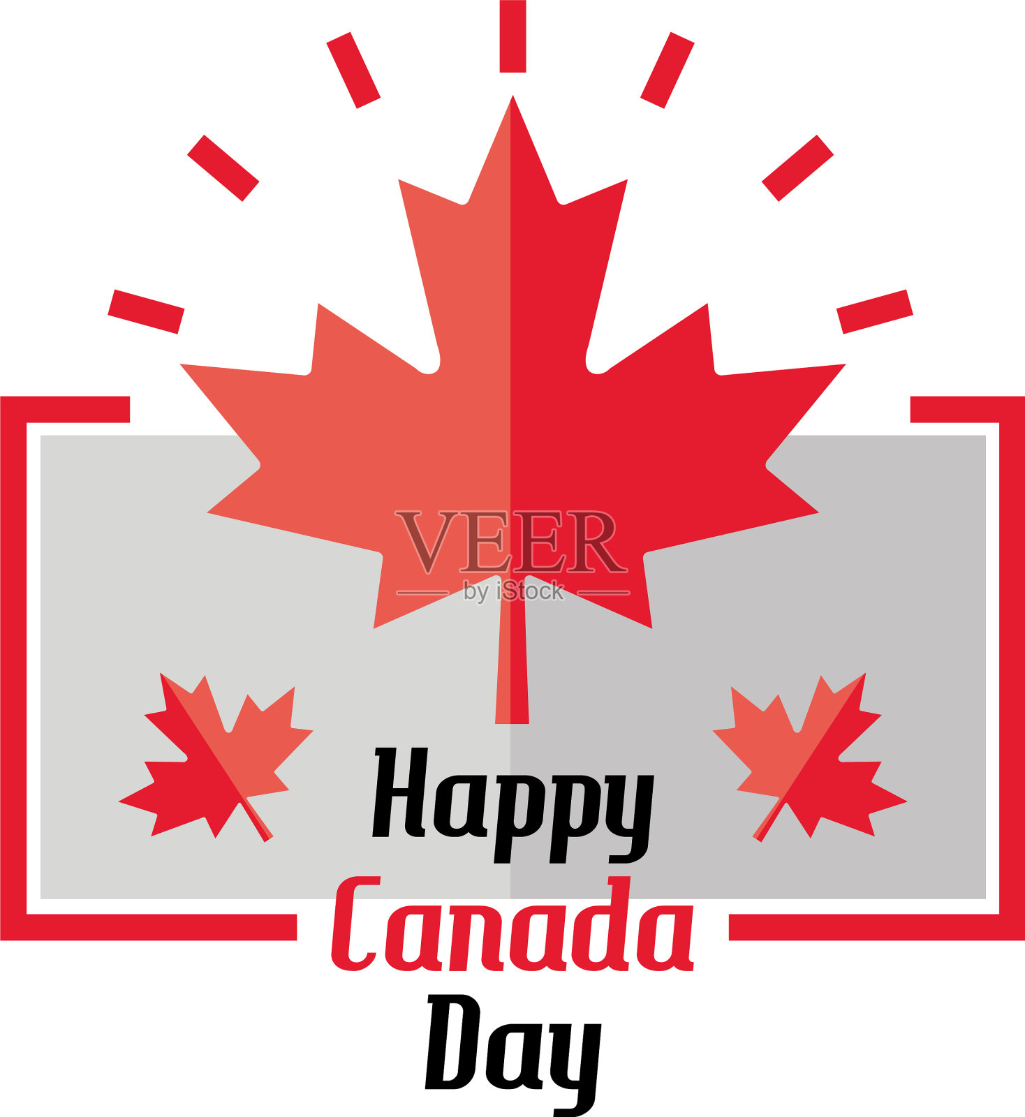 和枫叶一起快乐加拿大的日子设计元素图片