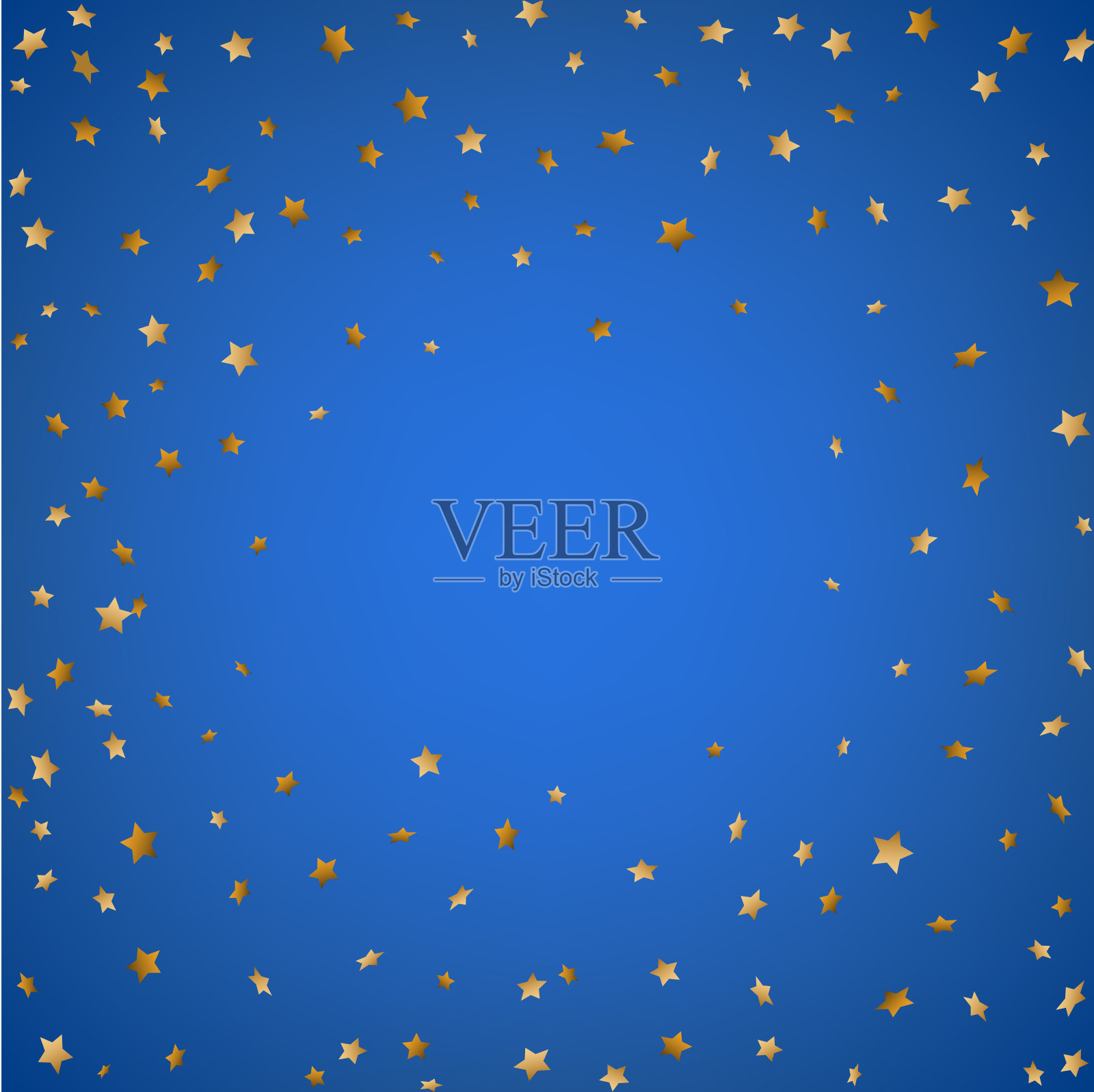 矢量框架的金色五彩纸屑插画图片素材