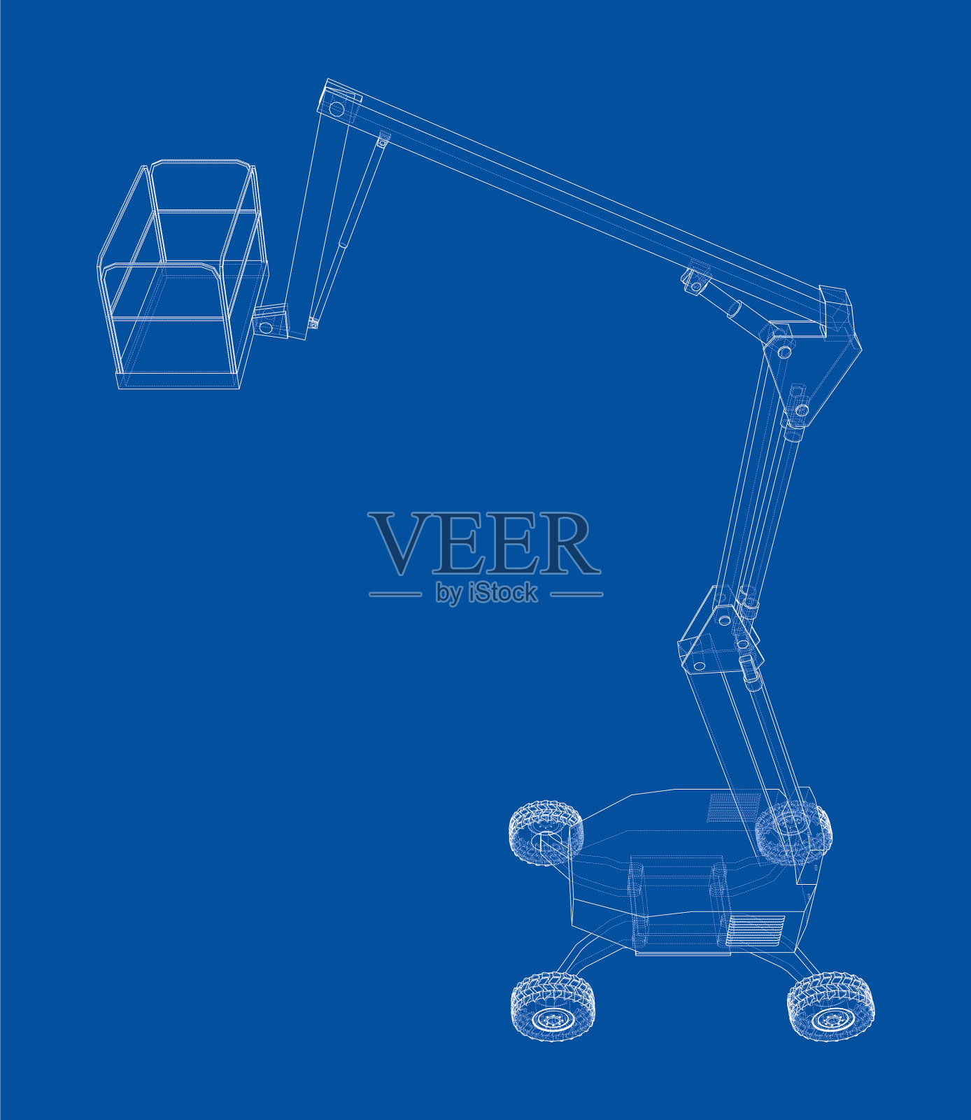 空中平台概念大纲插画图片素材