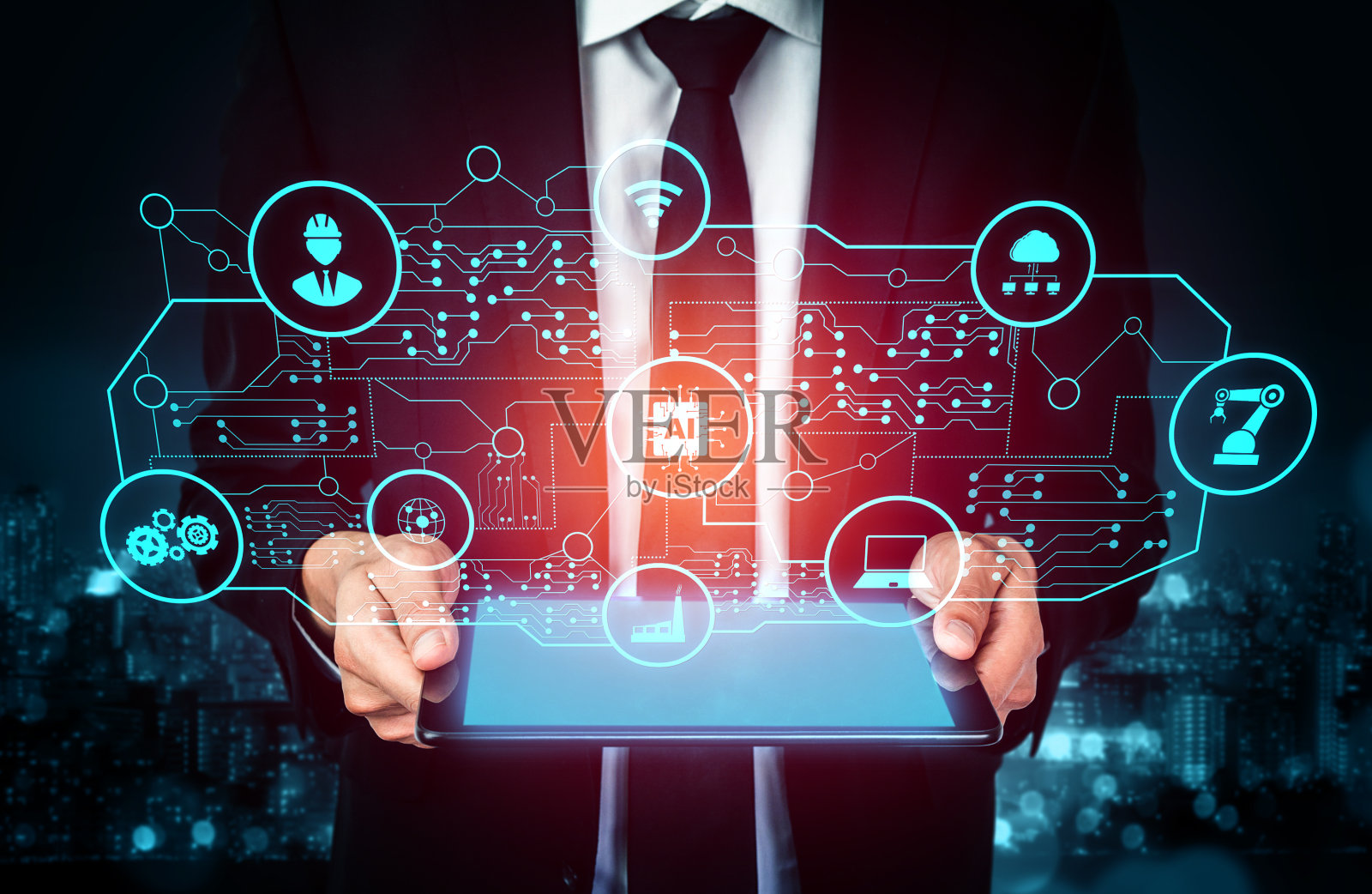 工程技术和工业4.0智能工厂概念照片摄影图片