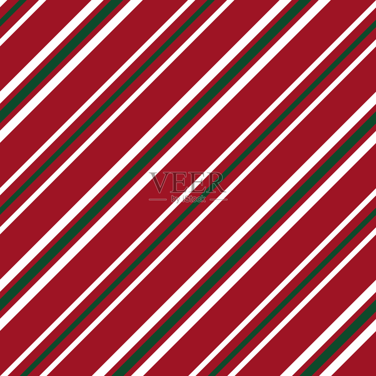圣诞条纹无缝图案背景中插画图片素材