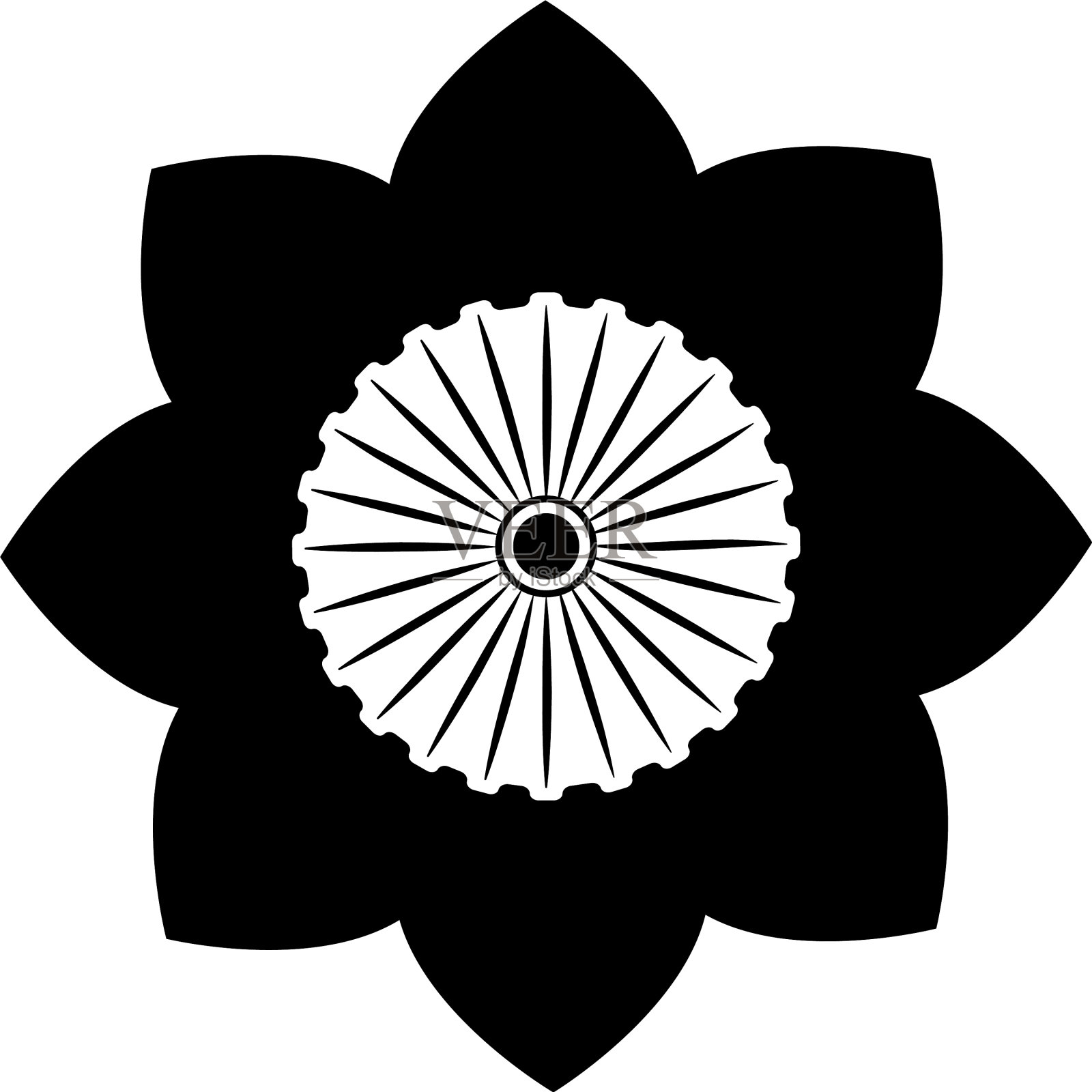 印度三色花设计元素图片