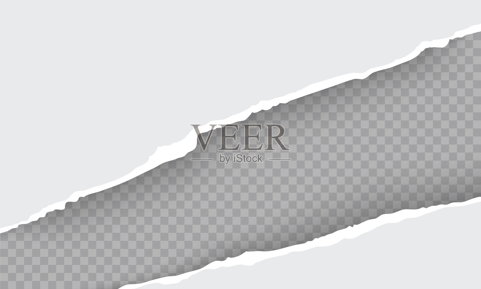 撕破的纸与撕破的边缘现实插画图片素材