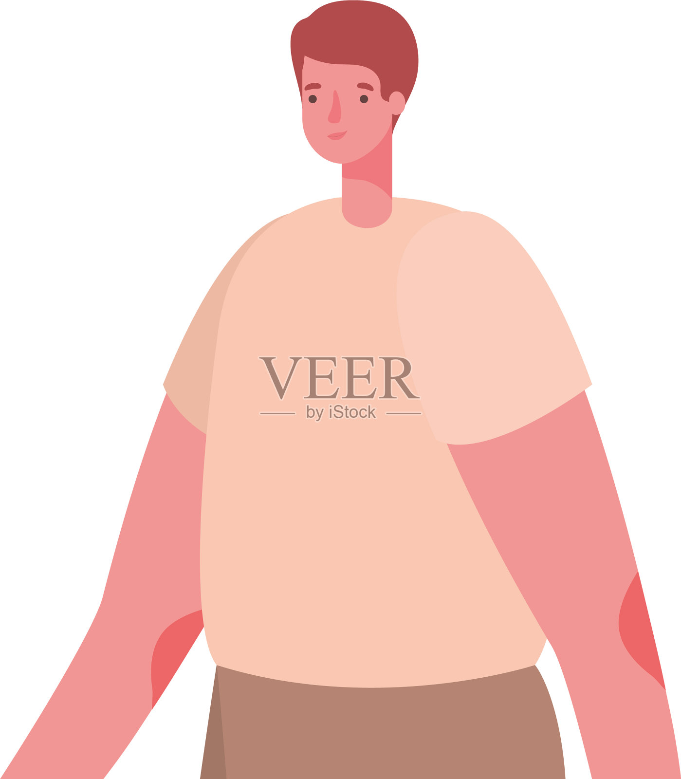 孤立的阿凡达人卡通休闲服装插画图片素材