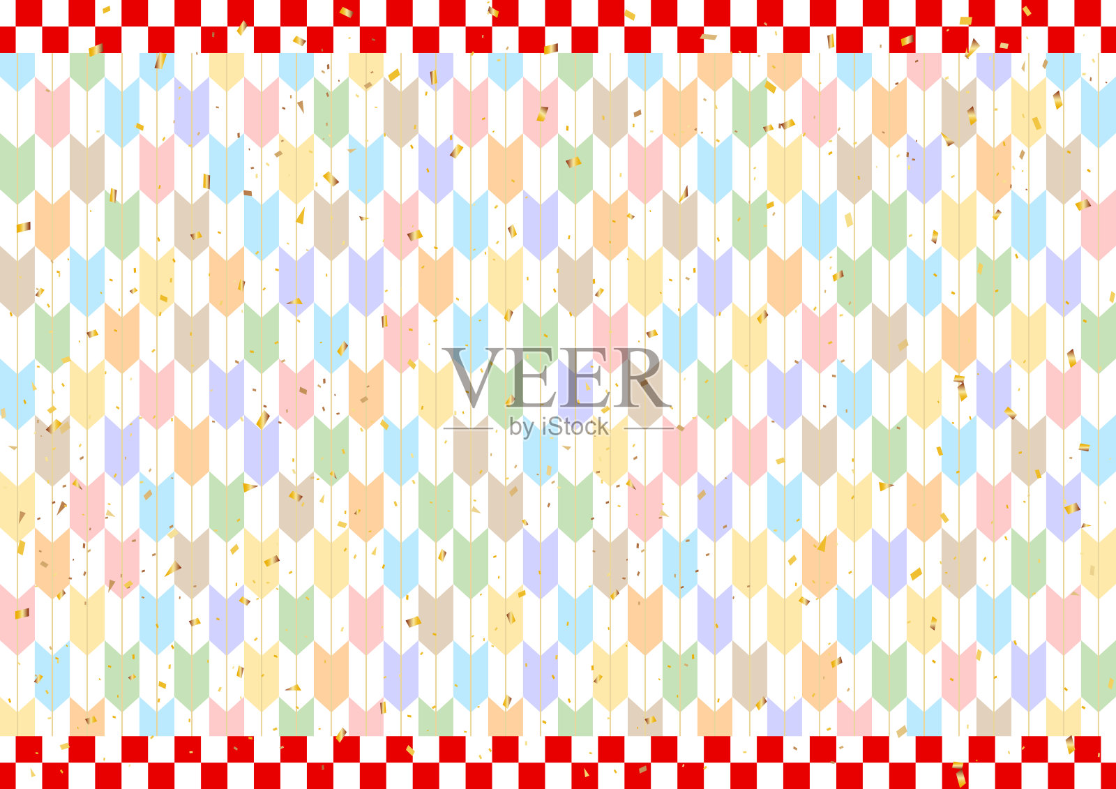 日本传统允许图案“yagaguuri”背景图插画图片素材