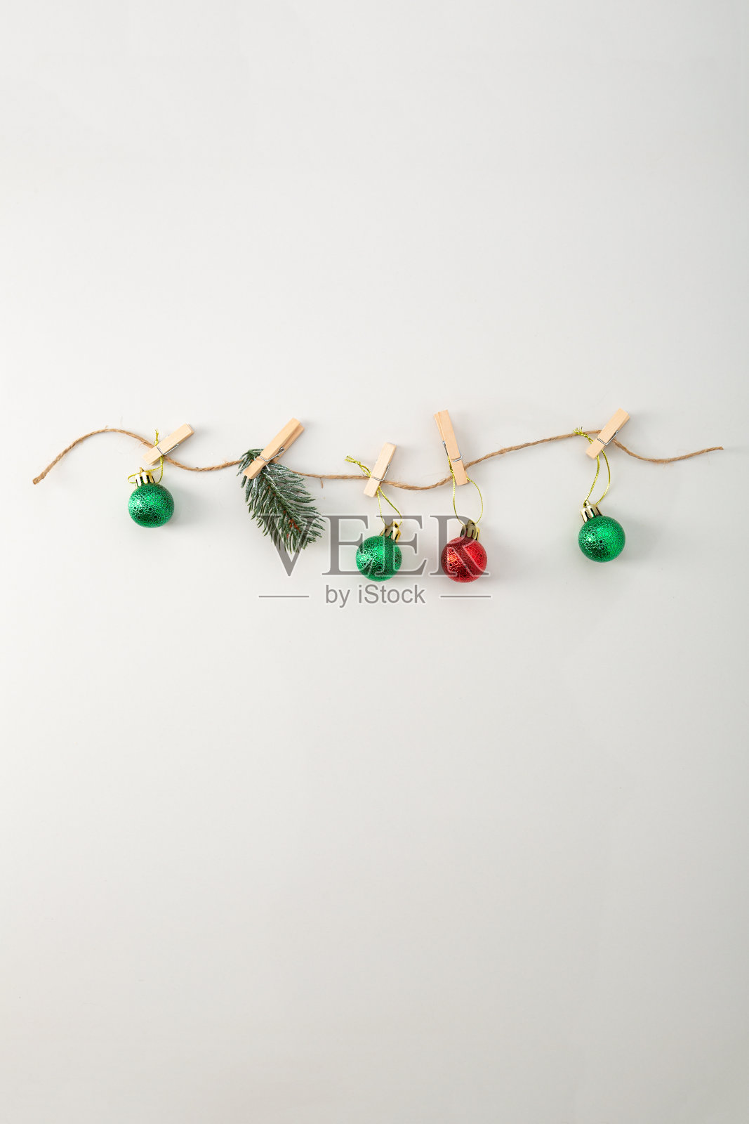 圣诞装饰灯表面照片摄影图片