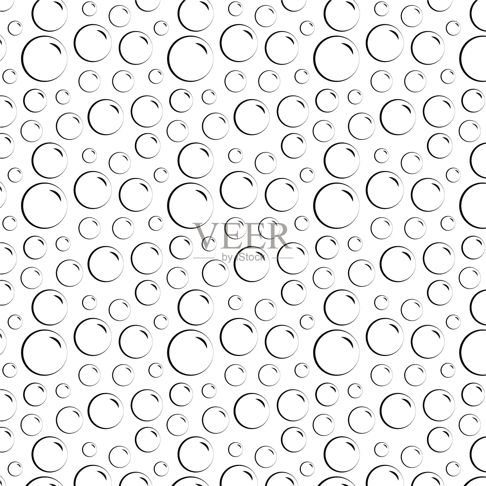 抽象背景与圆气泡无缝插画图片素材