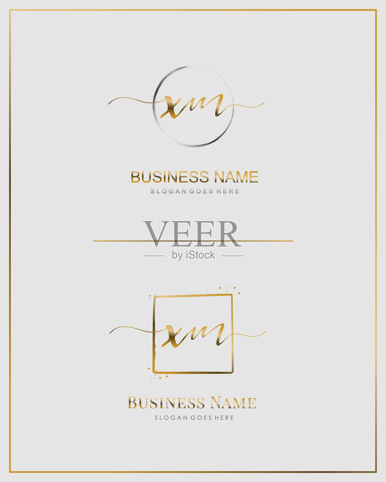 X m xm首字母手写标志字母插画图片素材