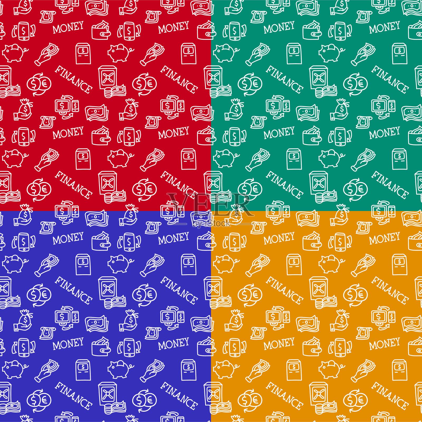 金融无缝模式插画图片素材