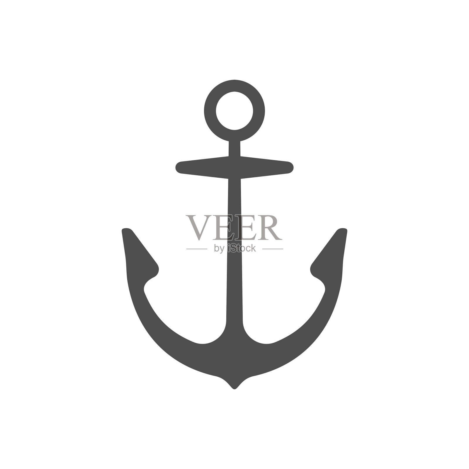 锚矢量单图标，独立独立的符号插画图片素材