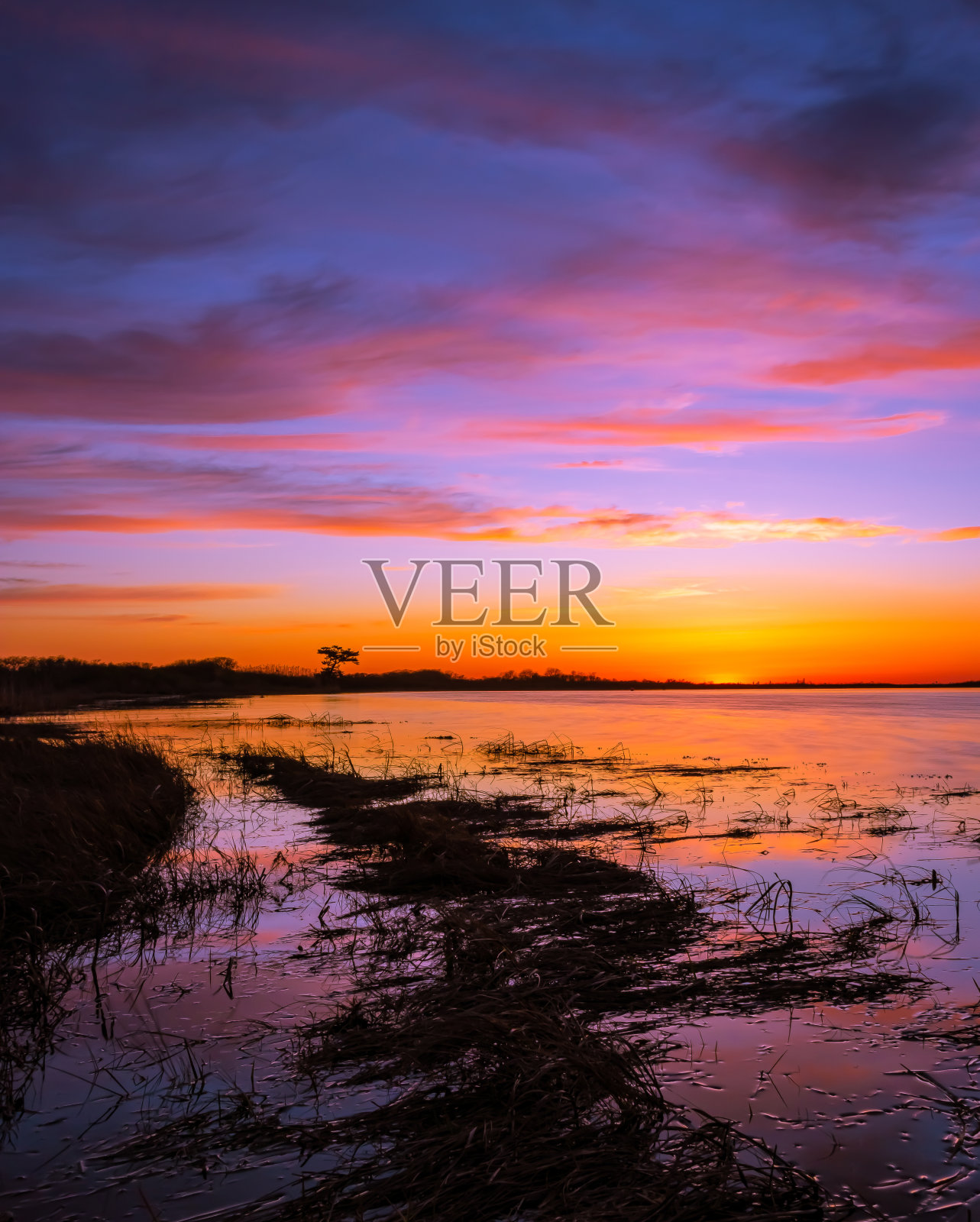 湾日落照片摄影图片