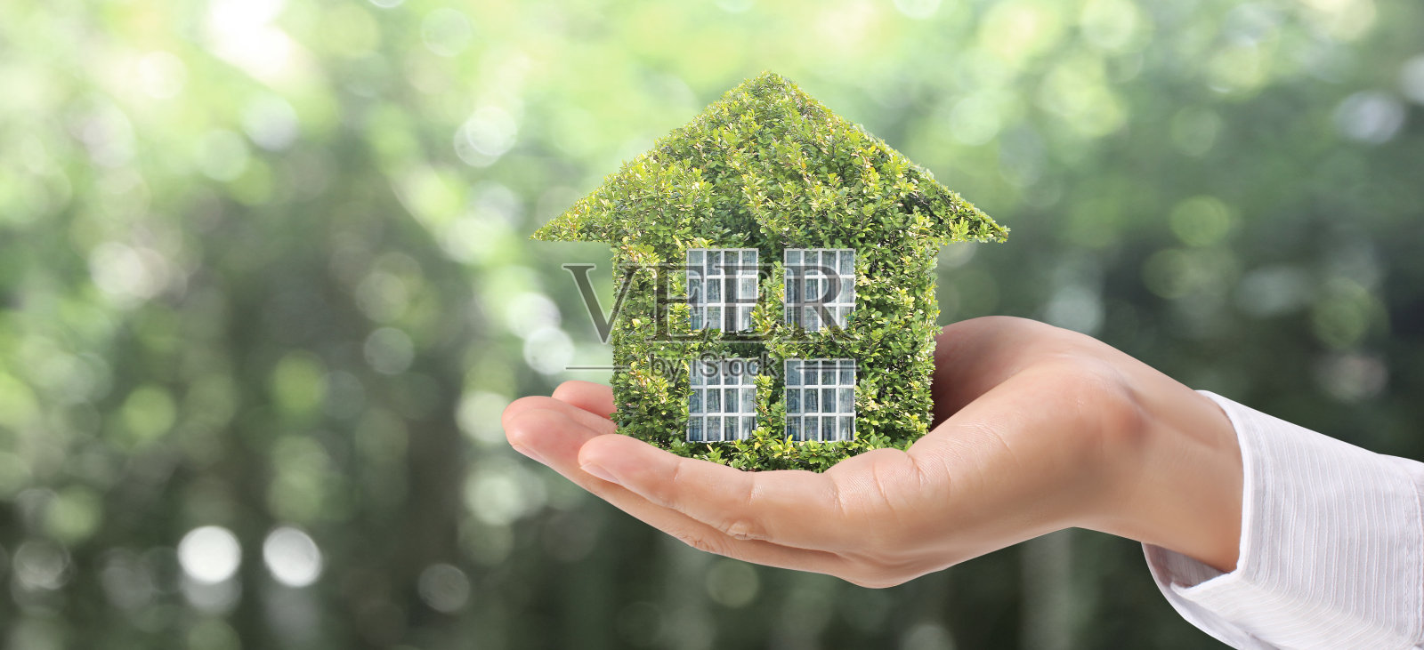 房屋住宅结构在手，企业家居理念照片摄影图片