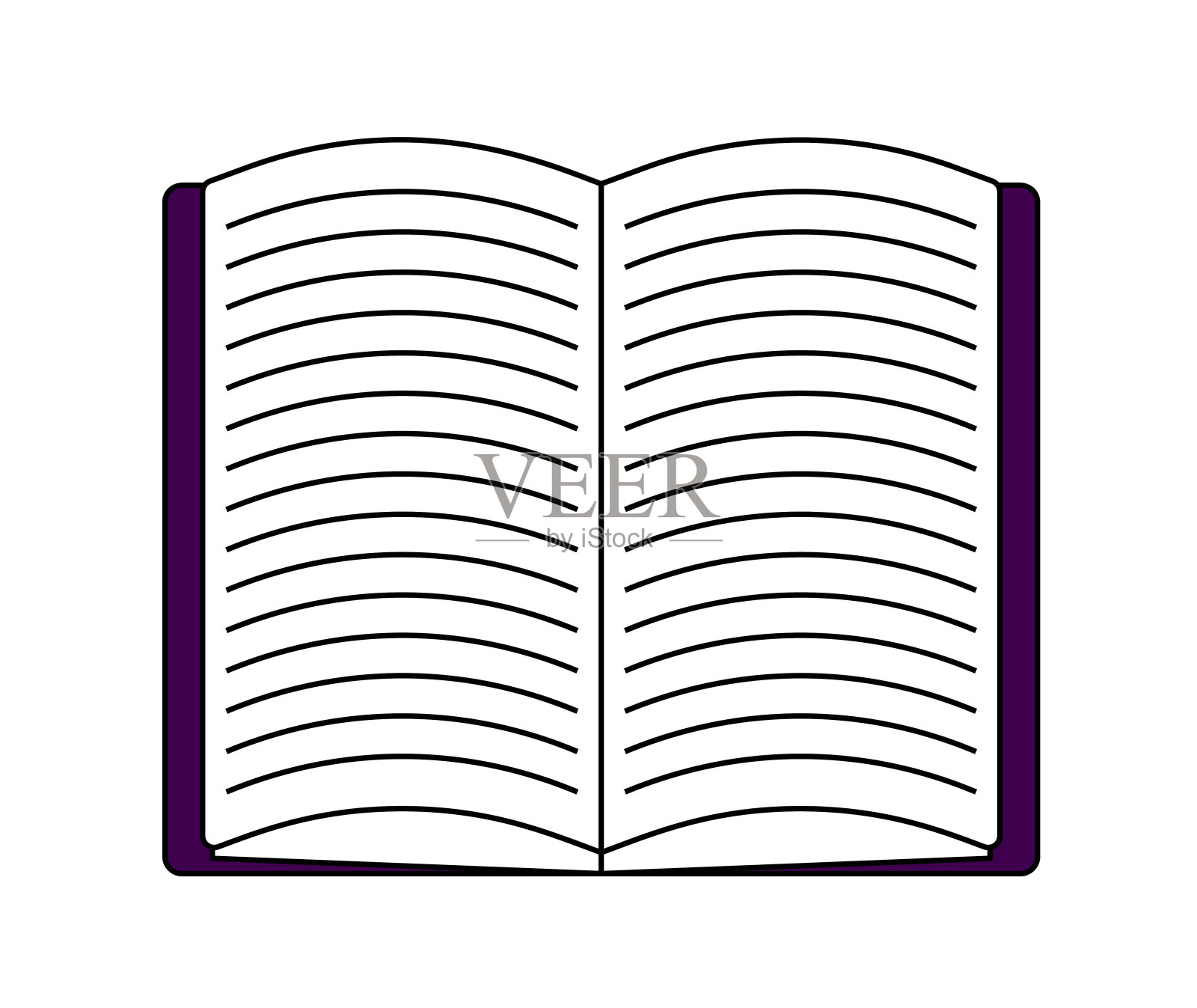 打开书的图标插画图片素材