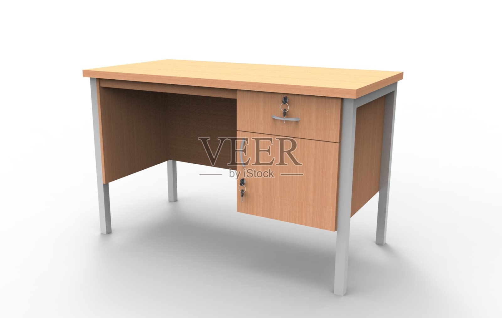 渲染三维橱柜，边板，咖啡桌家具照片摄影图片