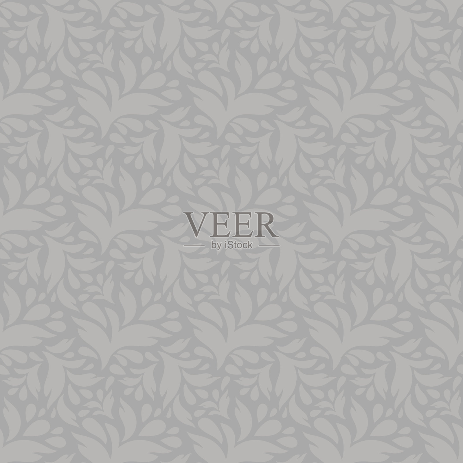 圣诞节，冬天无缝植物图案，灰色。照片摄影图片