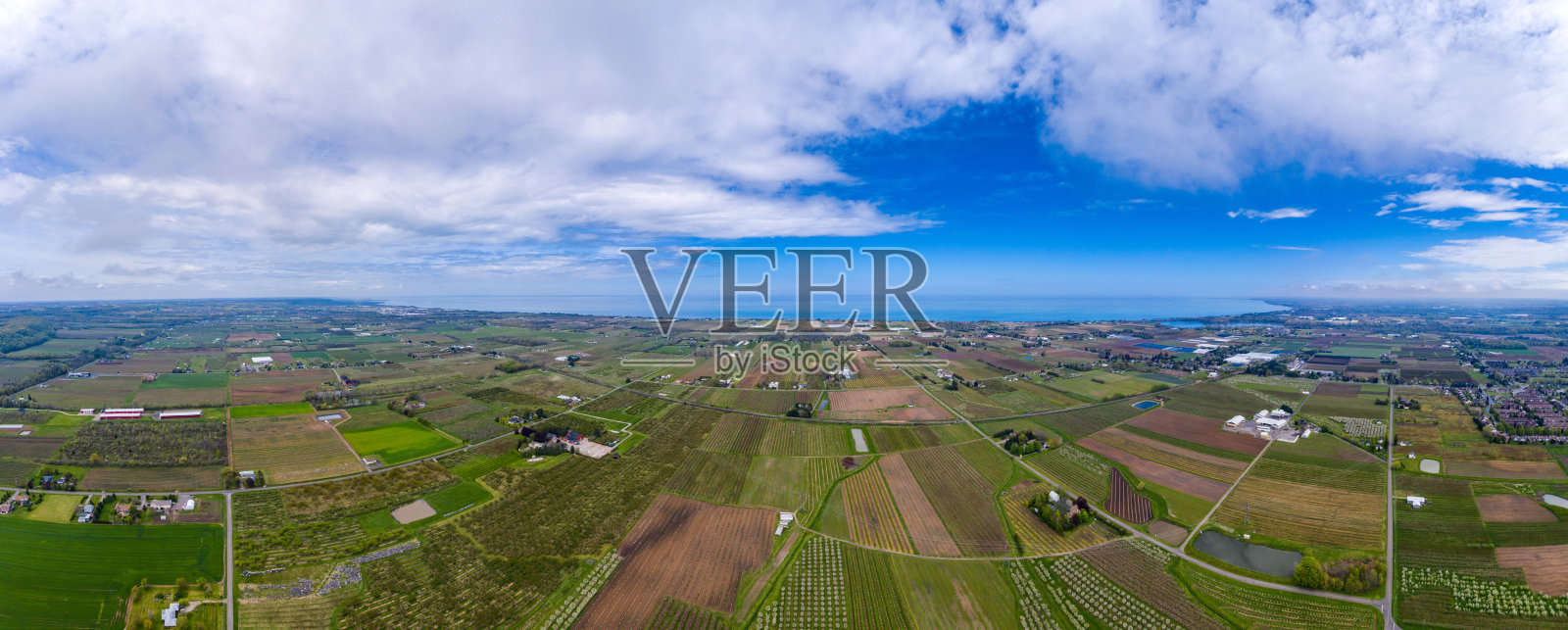 春季在加拿大安大略省尼亚加拉瀑布地区的农场和果园照片摄影图片