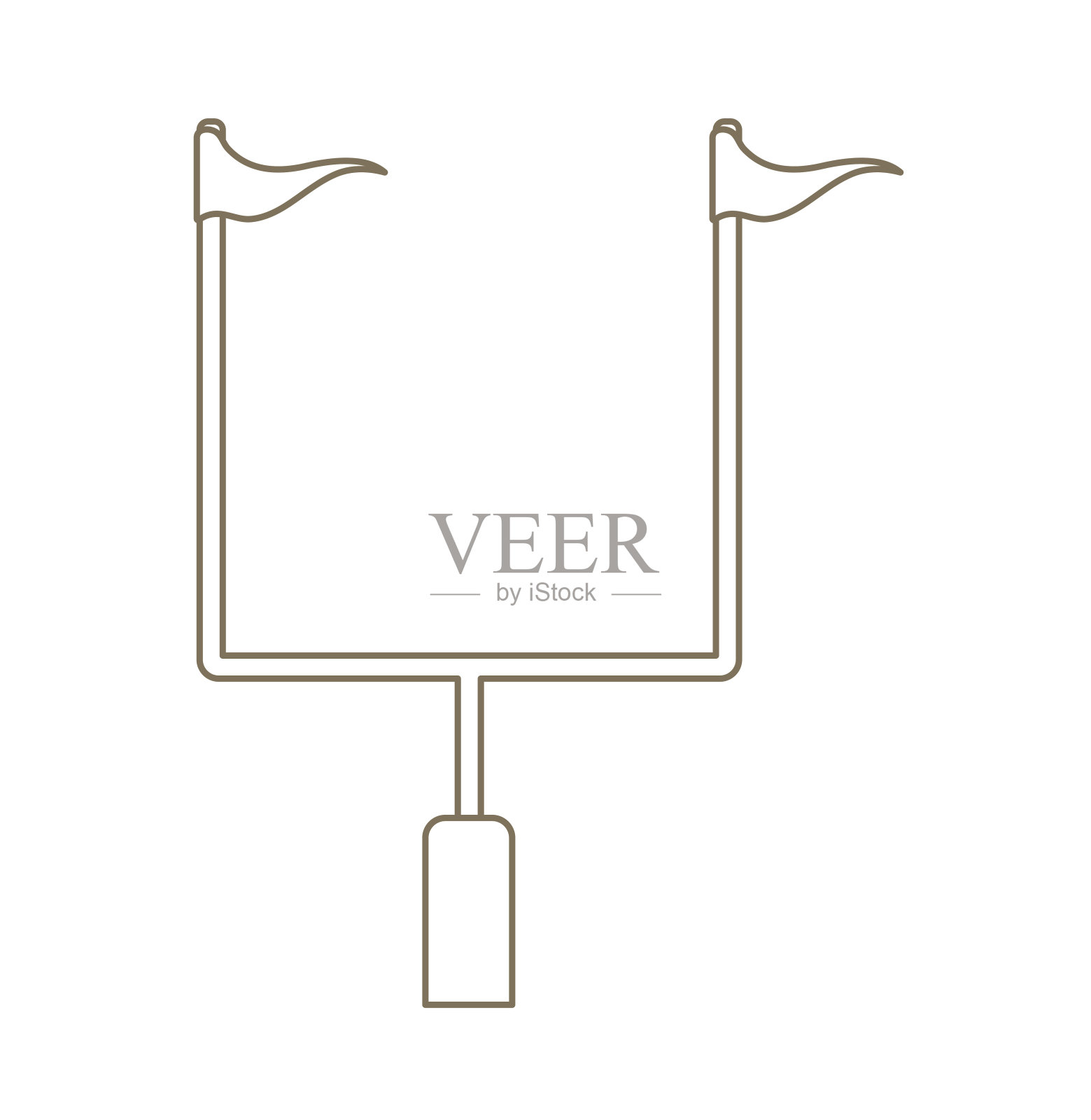 美式橄榄球球门柱图标插画图片素材