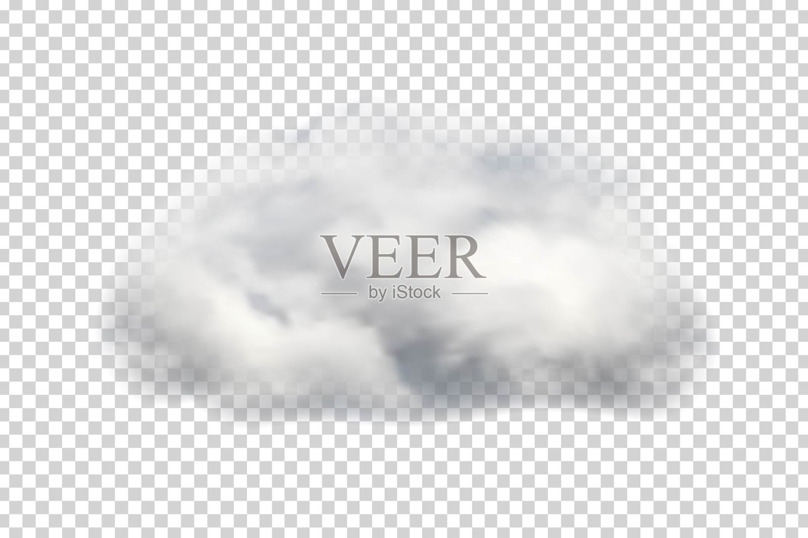 矢量现实孤立的云模板装饰和覆盖上透明的背景。风暴和云景的概念。插画图片素材