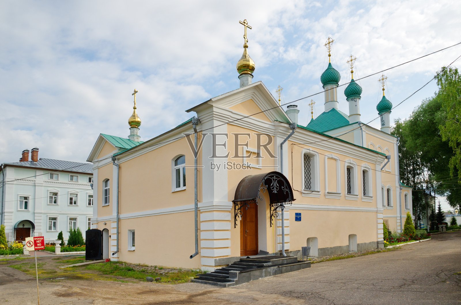 圣尼古拉斯修道院最神圣的狄奥托科的报喜教堂。Pereslavl-Zalessky、俄罗斯照片摄影图片