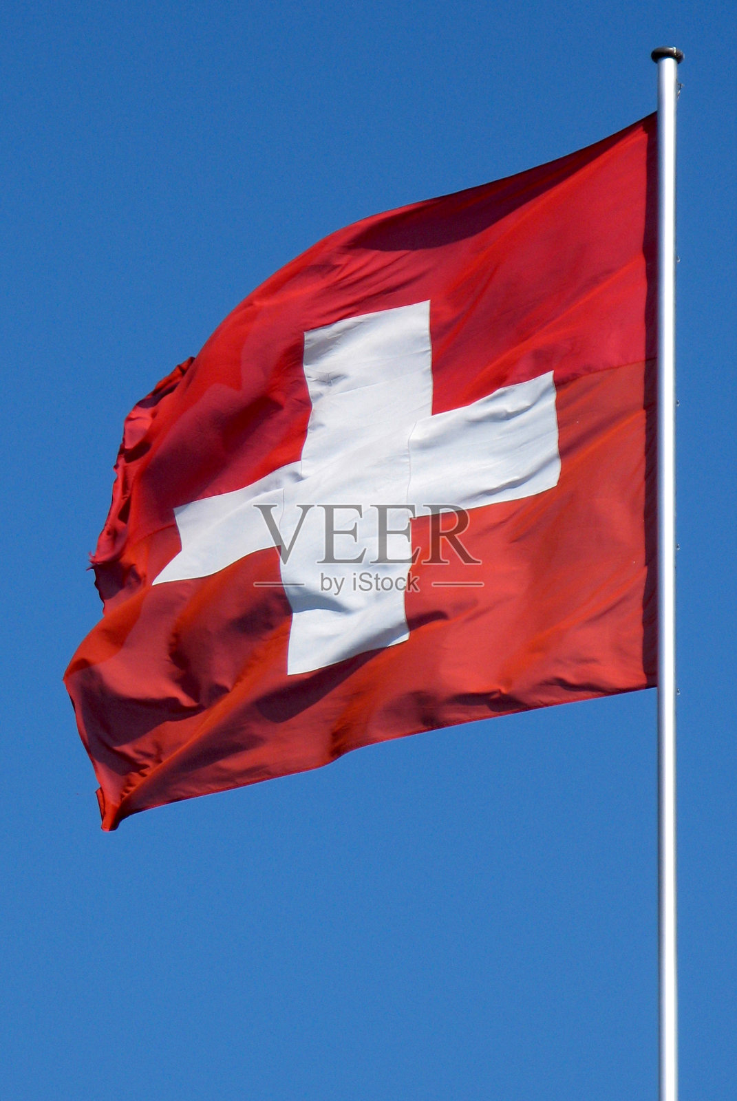 瑞士国旗。照片摄影图片