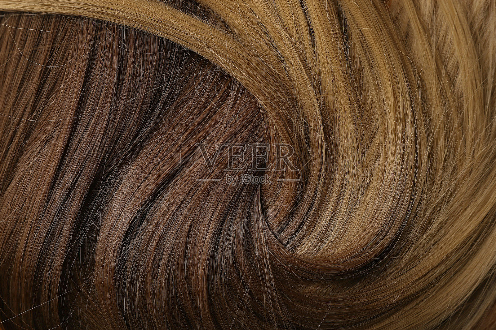 棕色卷发发质照片摄影图片