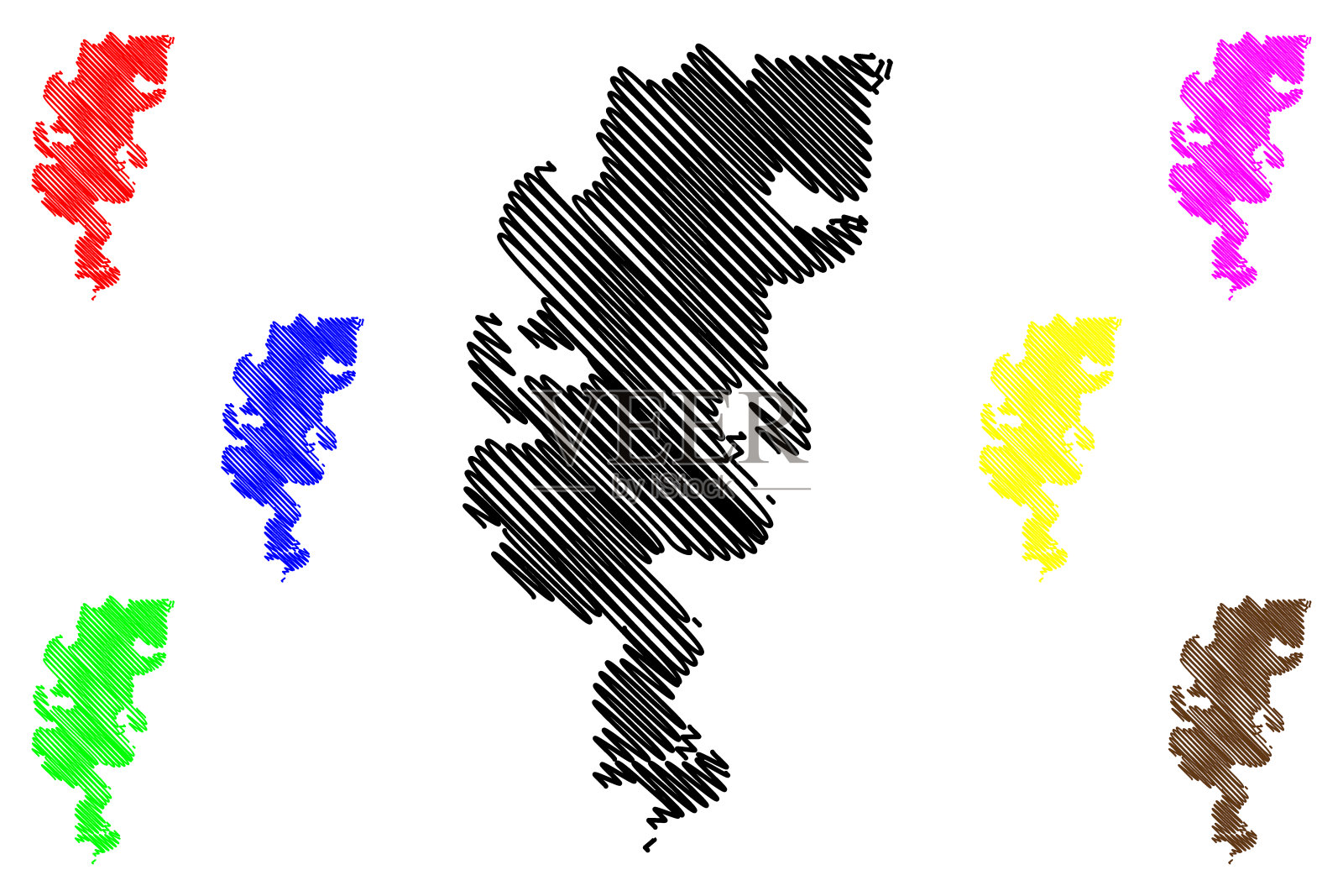 肯考迪亚县，路易斯安那州(美国县，美国，美国，美国)地图矢量插图，草稿示意图肯考迪亚教区地图插画图片素材