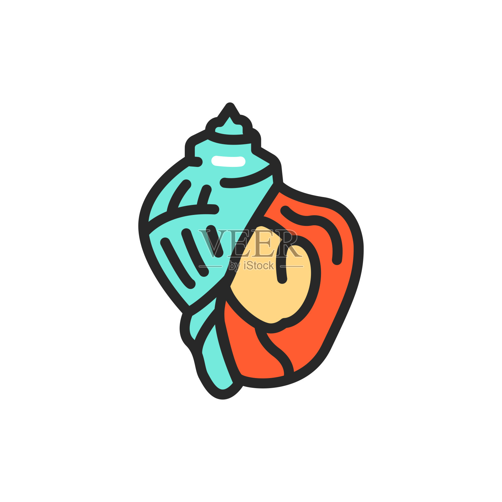 肉菜色线图标。象形文字用于网页、手机应用、促销。插画图片素材