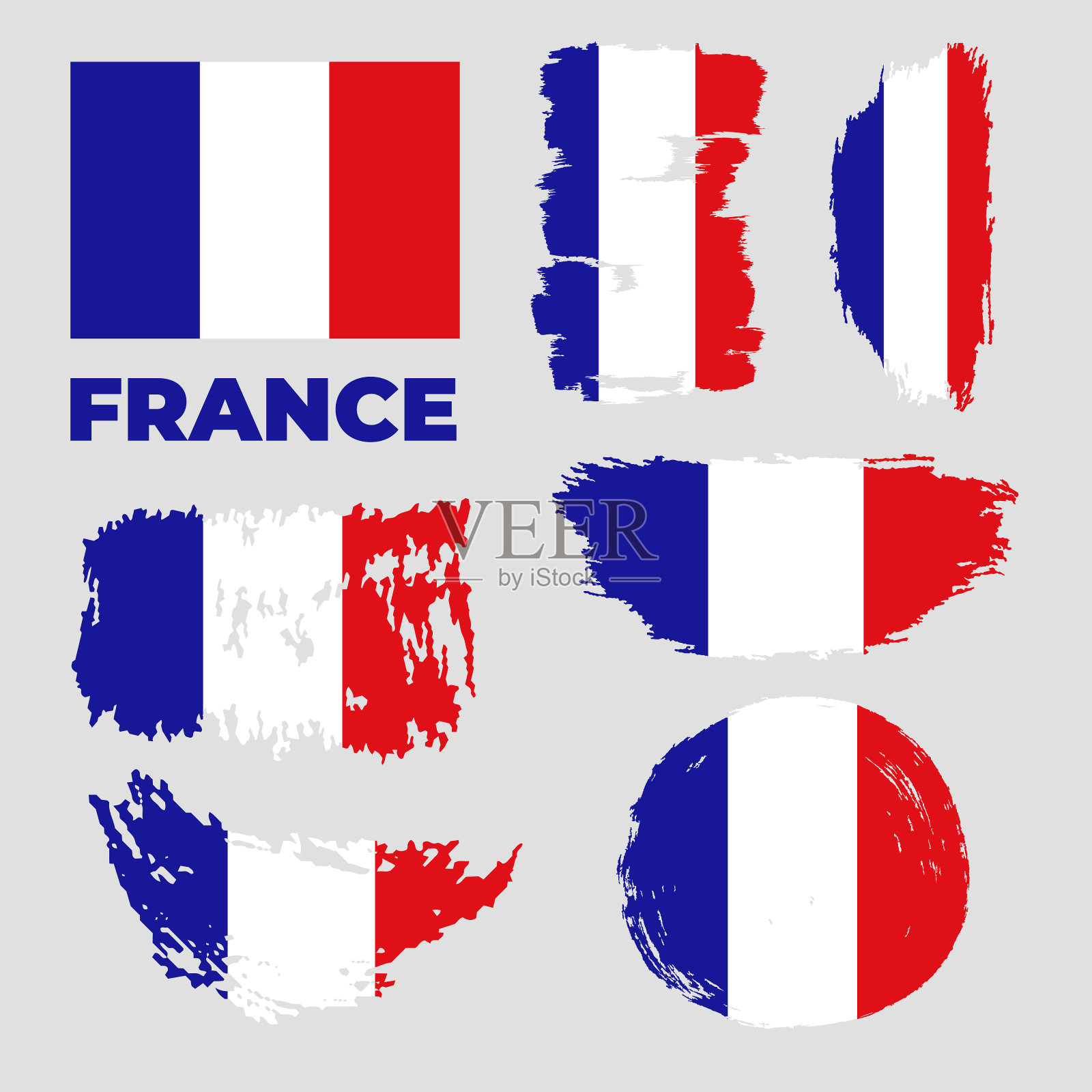 法国国旗背景纹理。矢量图插画图片素材