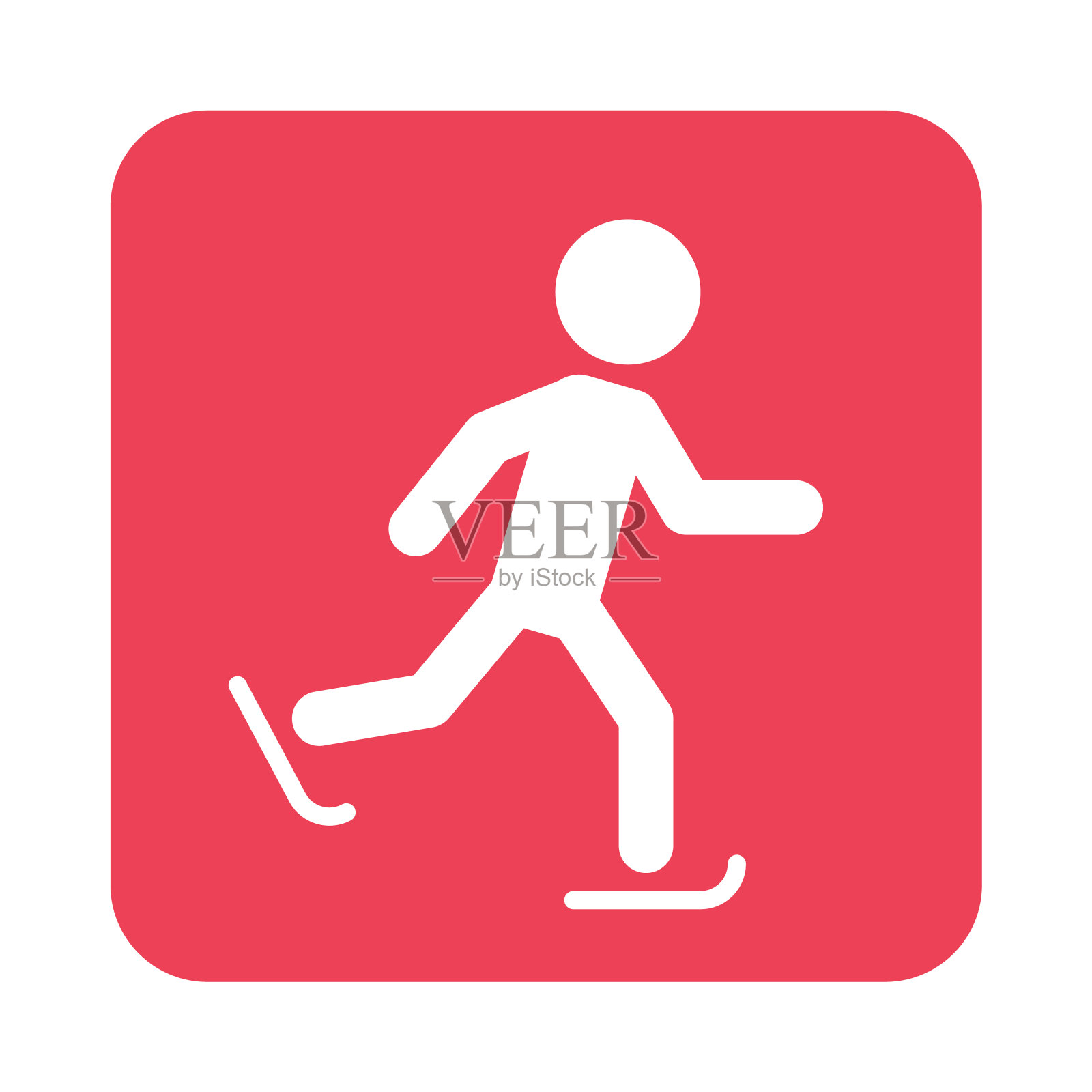 孤立背景上的运动员剪影符号。体育图标插画图片素材