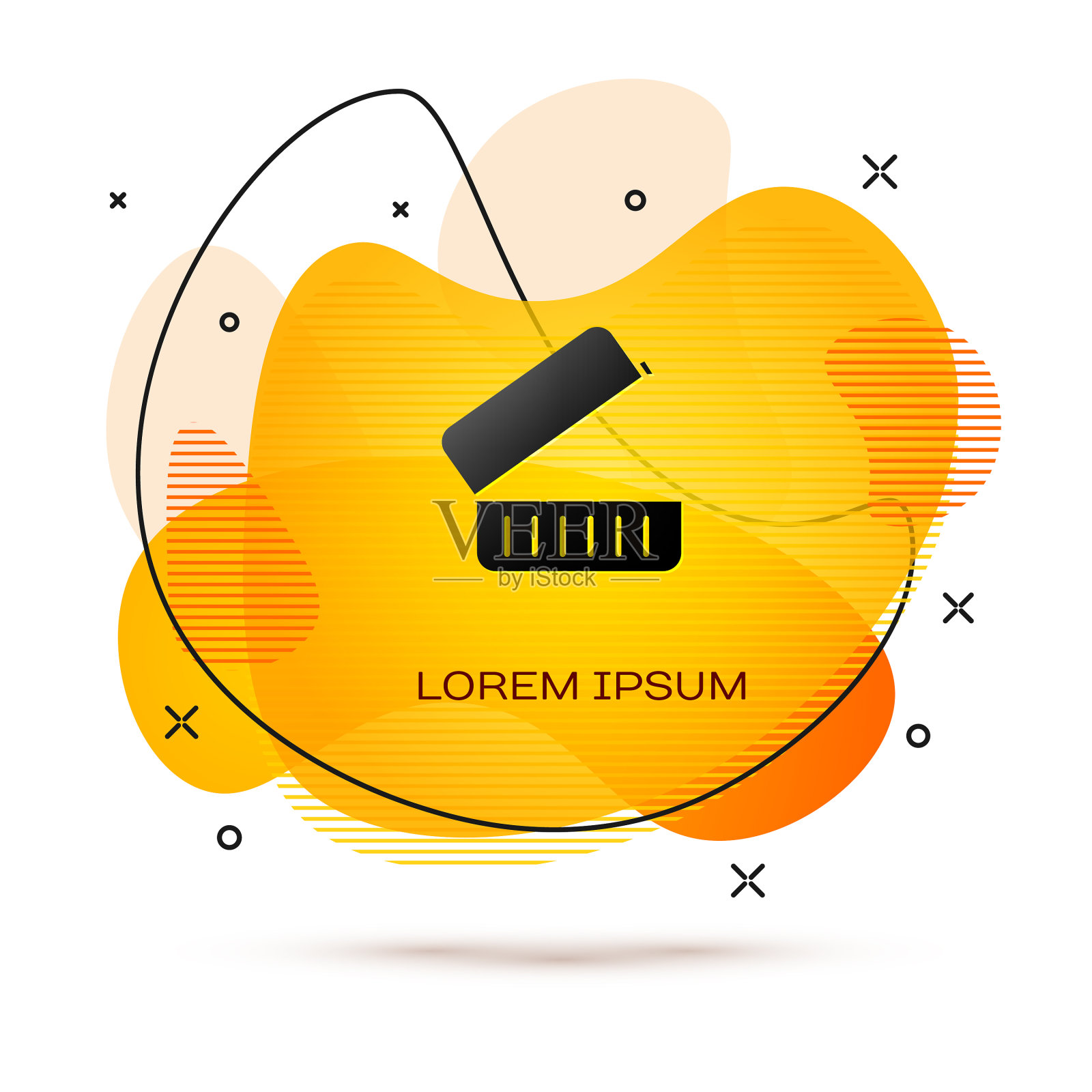 黑色午餐盒图标孤立在白色背景插画图片素材