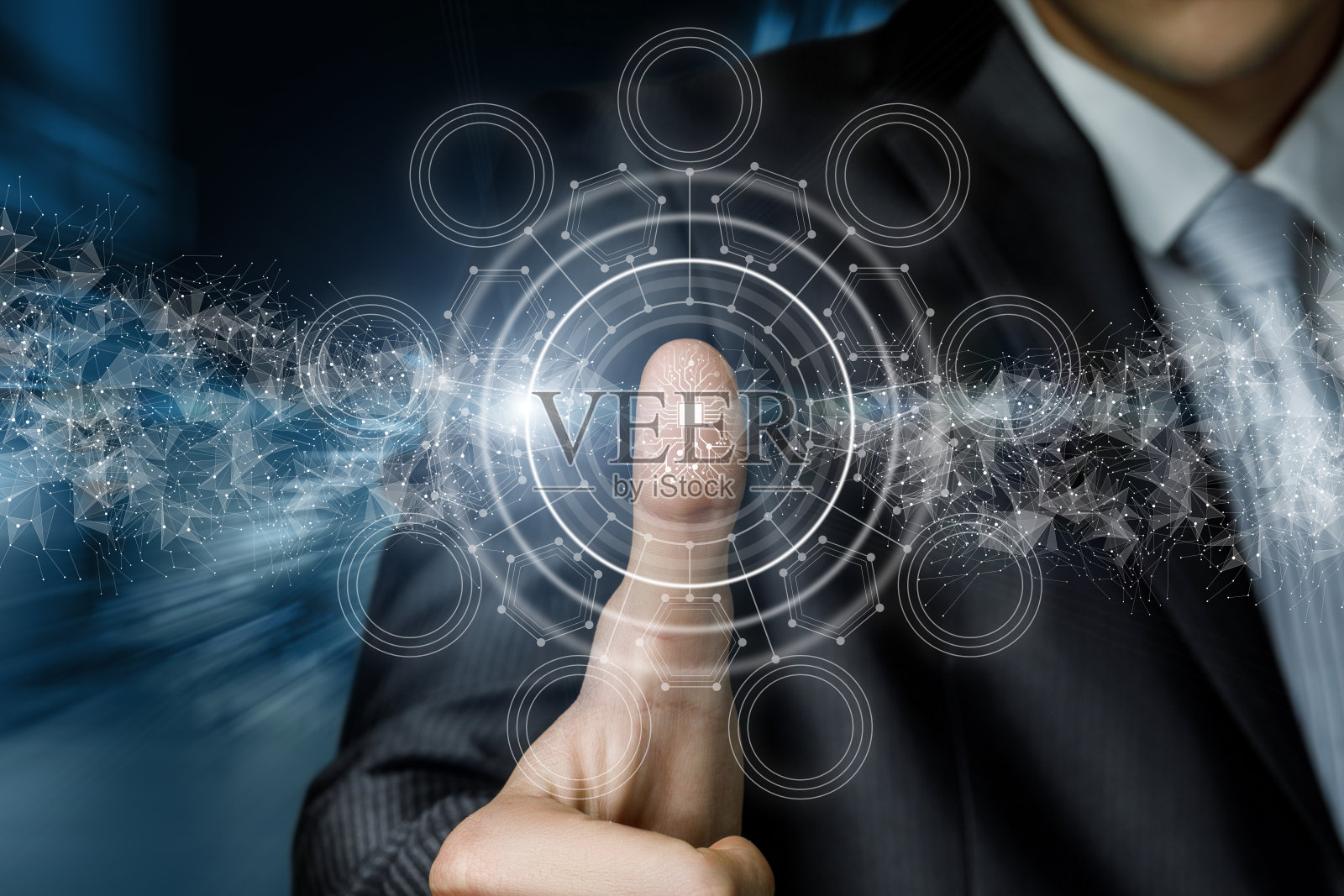 指纹编码概念。照片摄影图片