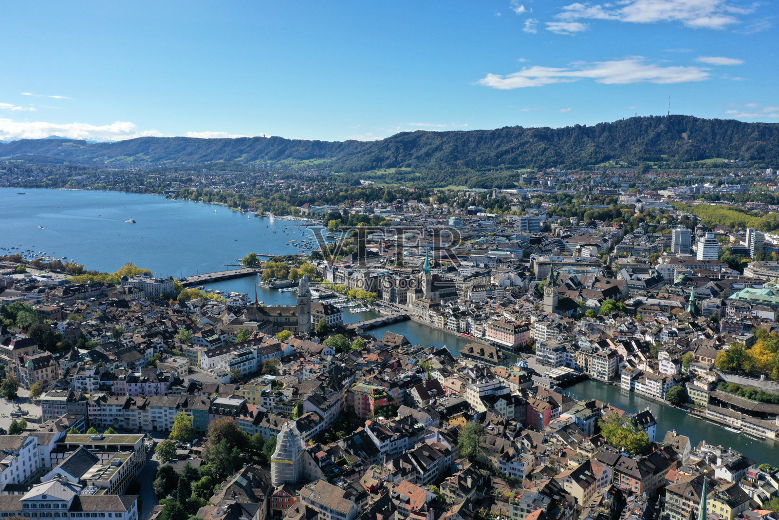 苏黎世全景照片摄影图片