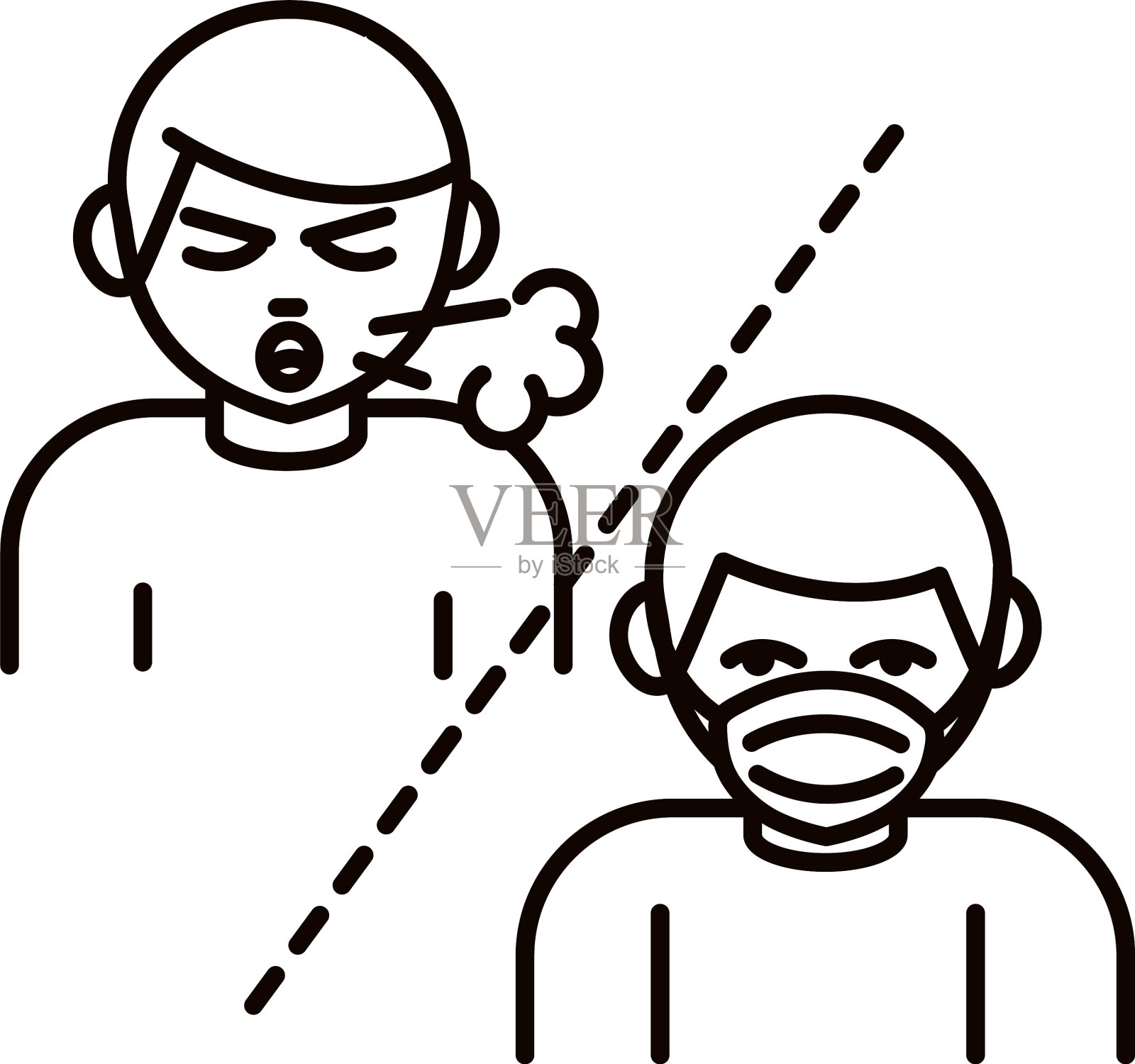 Covid - 19冠状病毒预防人患病设计元素图片