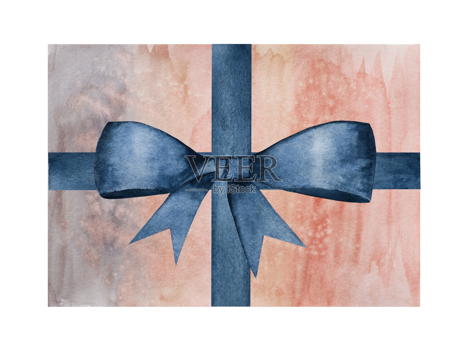 漂亮的画盒子与礼物。特写镜头插画图片素材