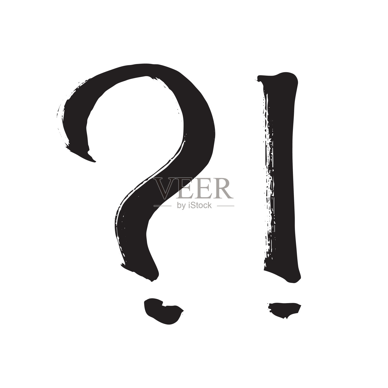 垃圾问题和感叹号插画图片素材