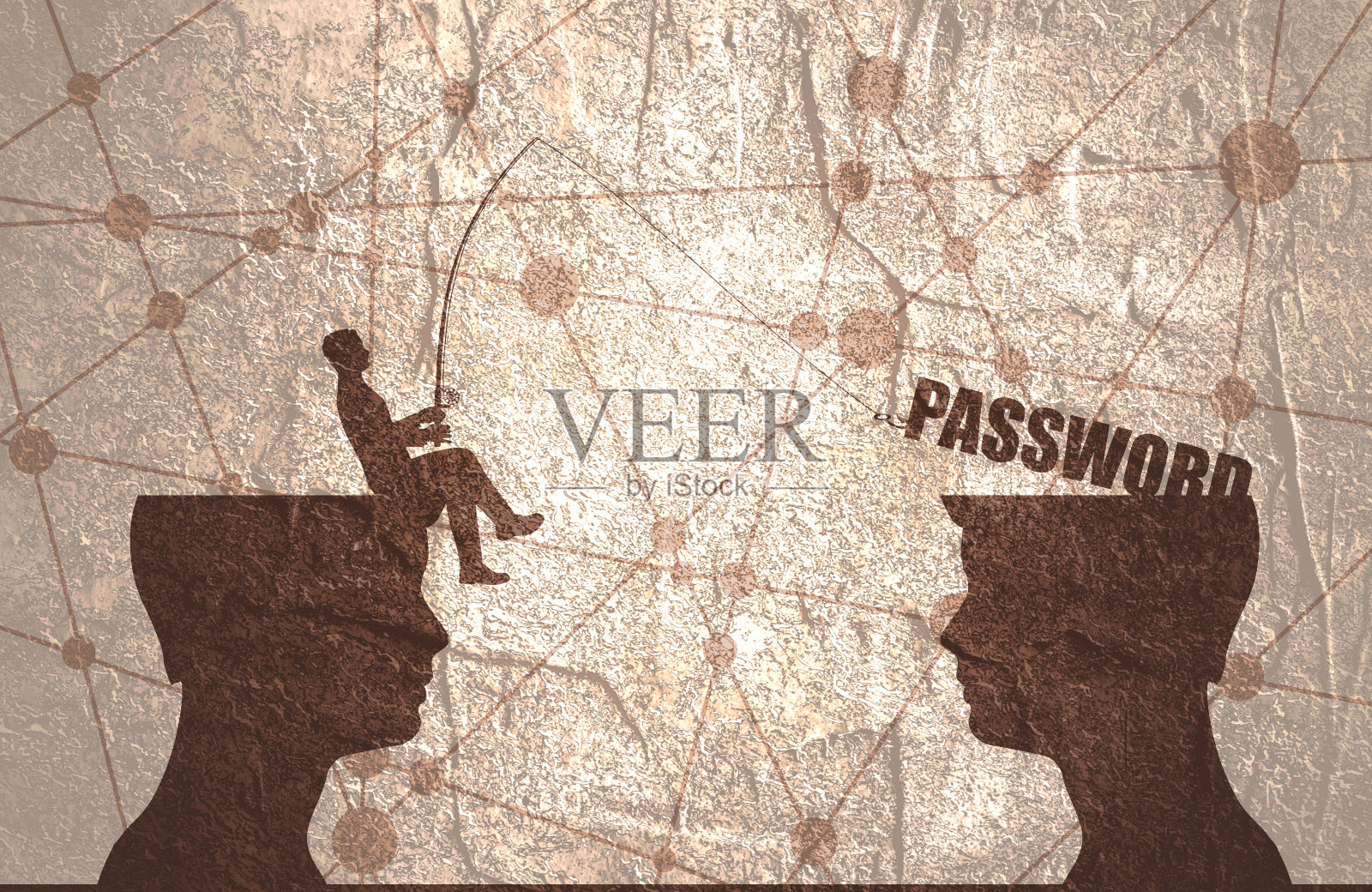 商业间谍概念插画图片素材