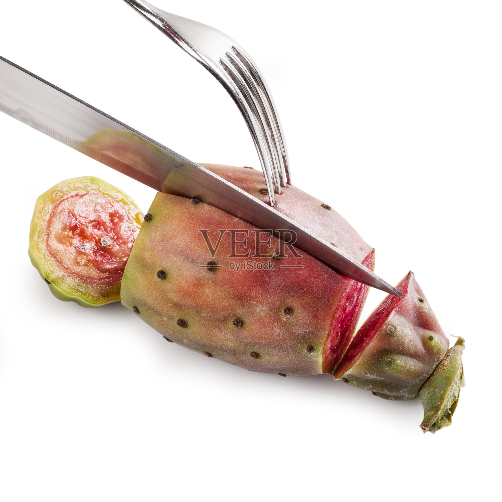 去皮吃多刺的梨照片摄影图片