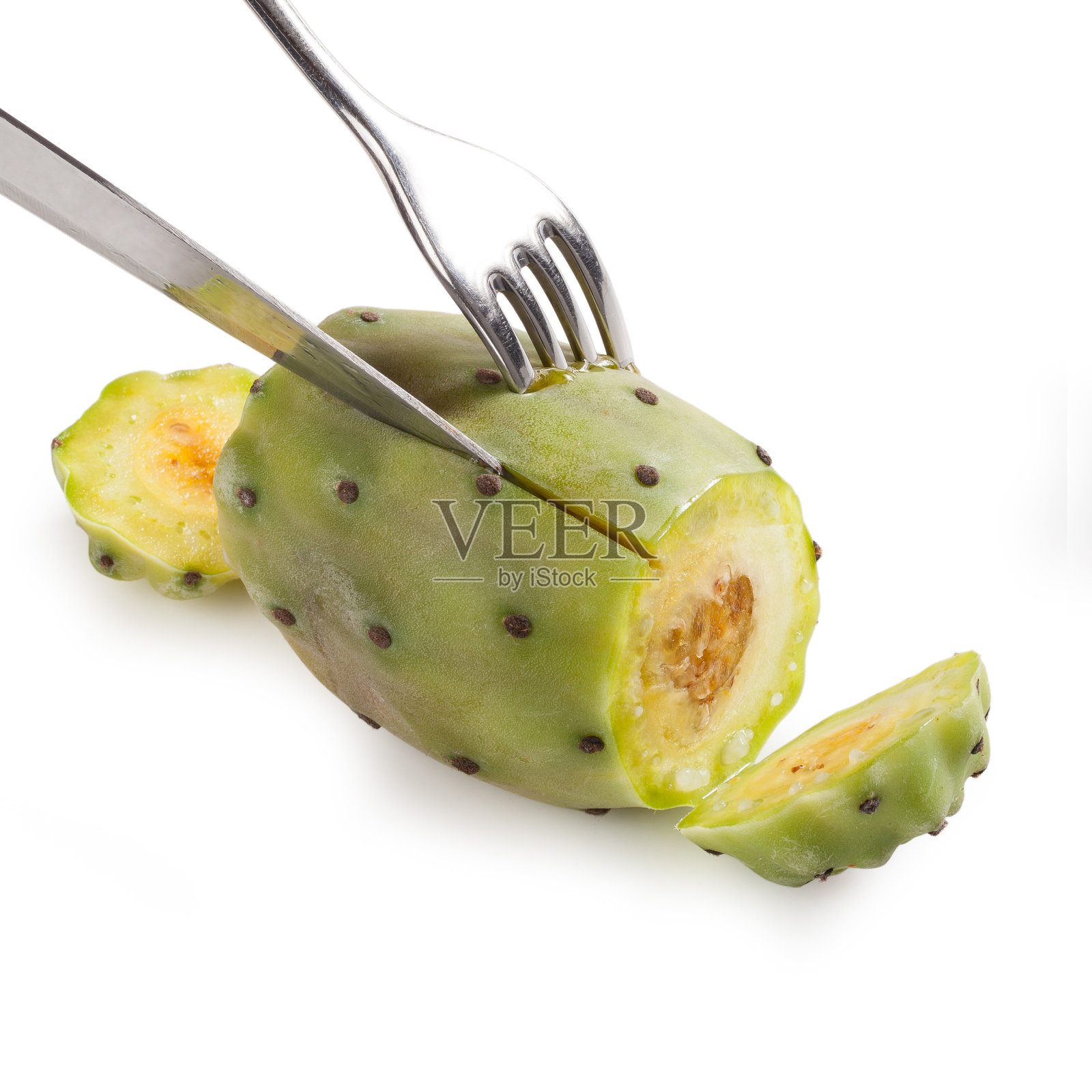 去皮吃多刺的梨照片摄影图片