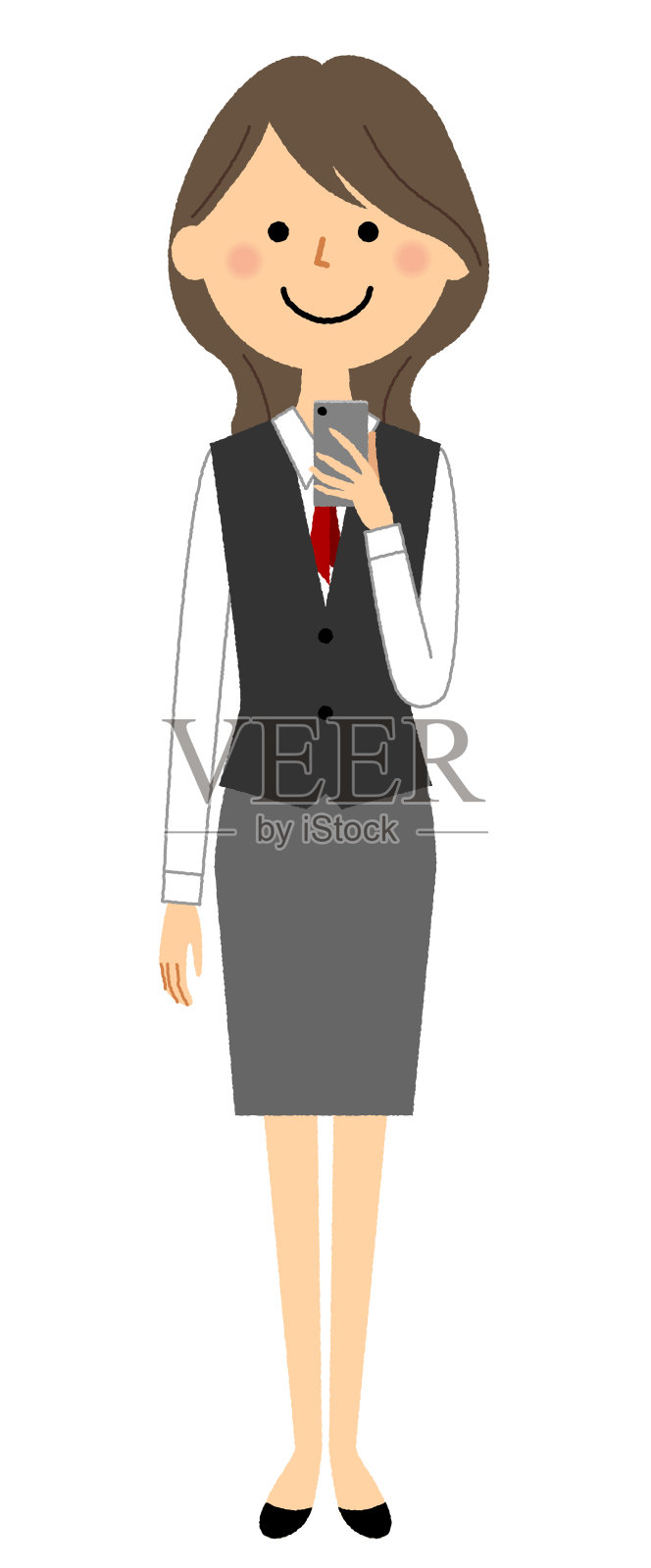 统一外观操作智能手机插画图片素材