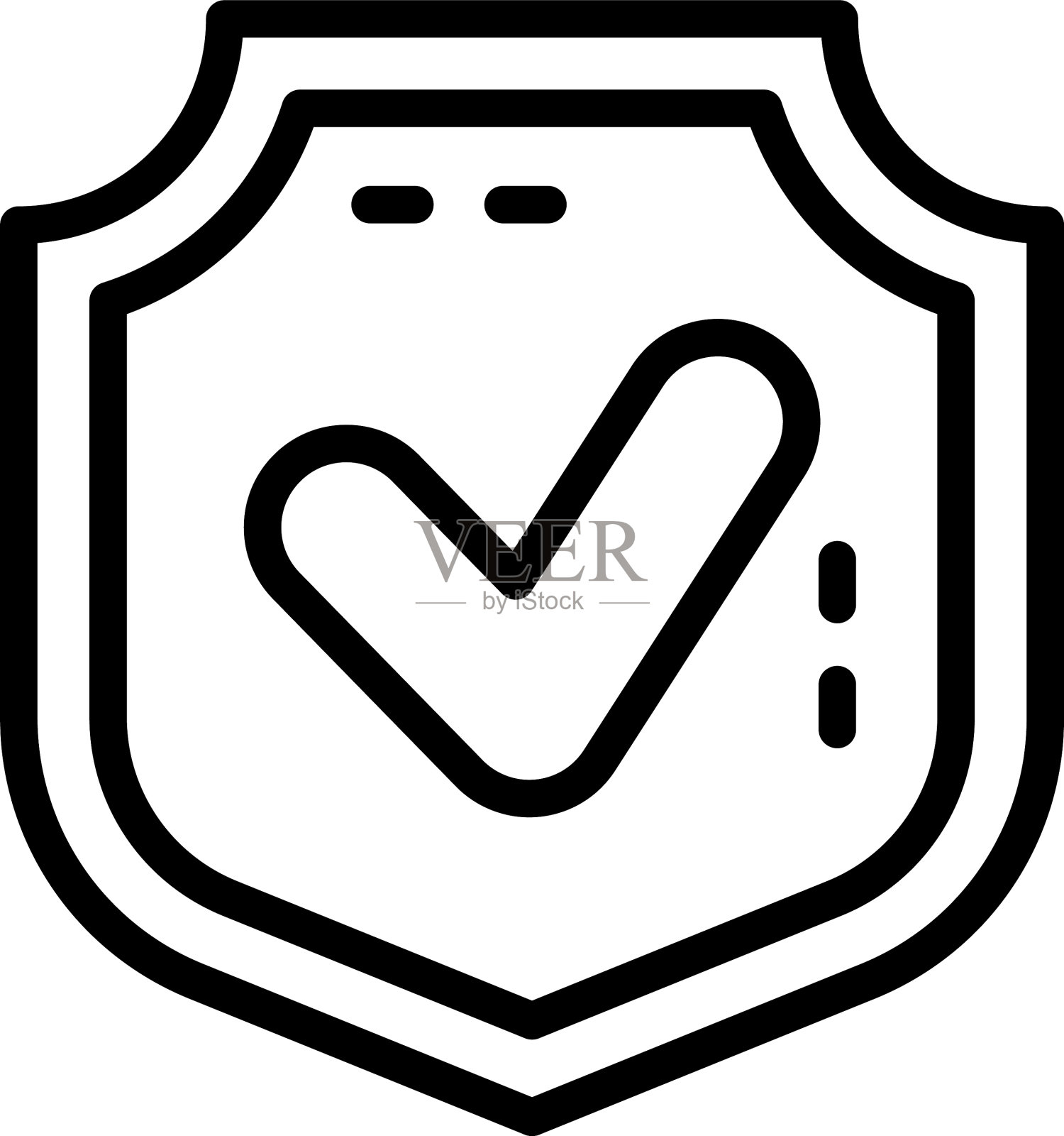 盾做图标轮廓样式插画图片素材