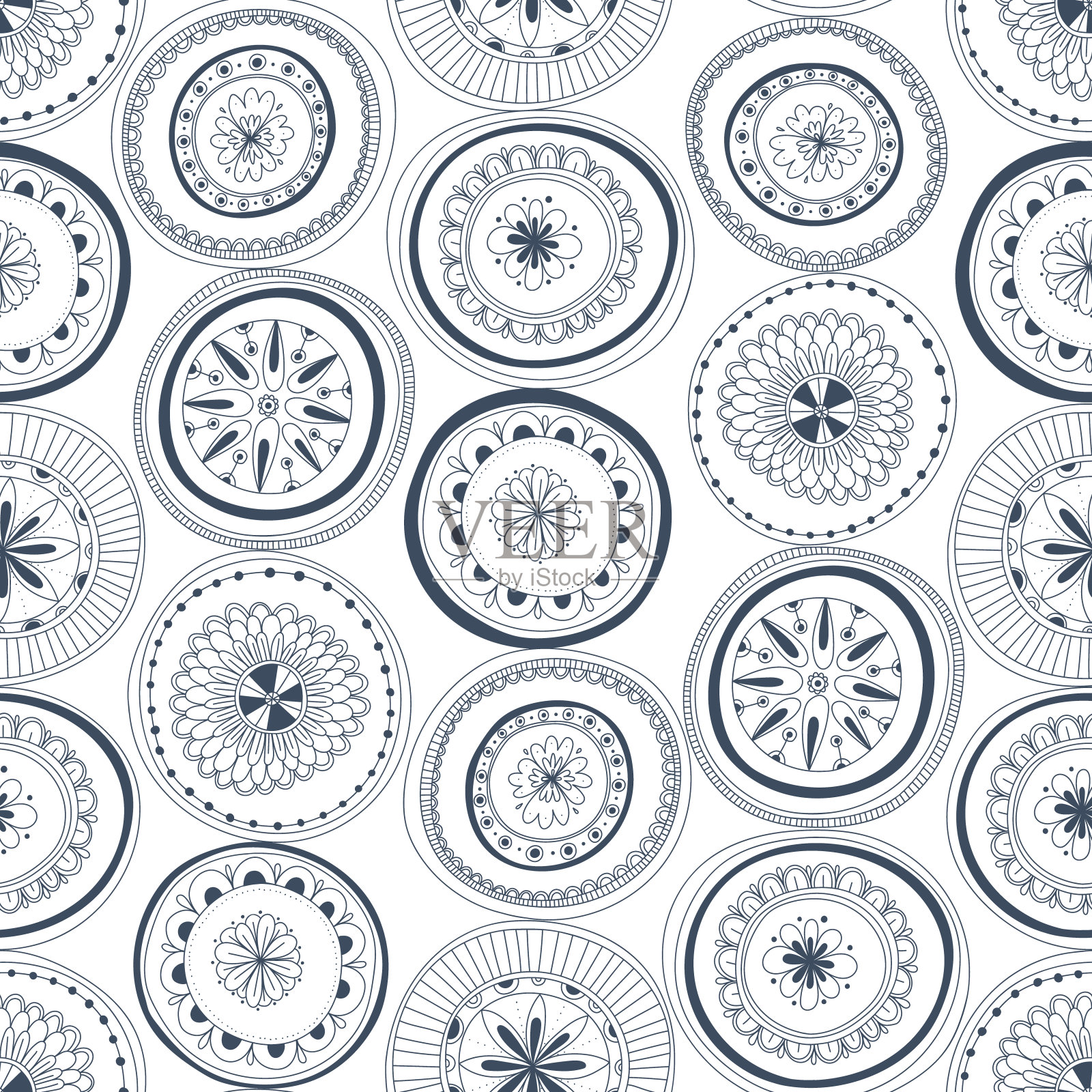 美丽的矢量模式。插画图片素材