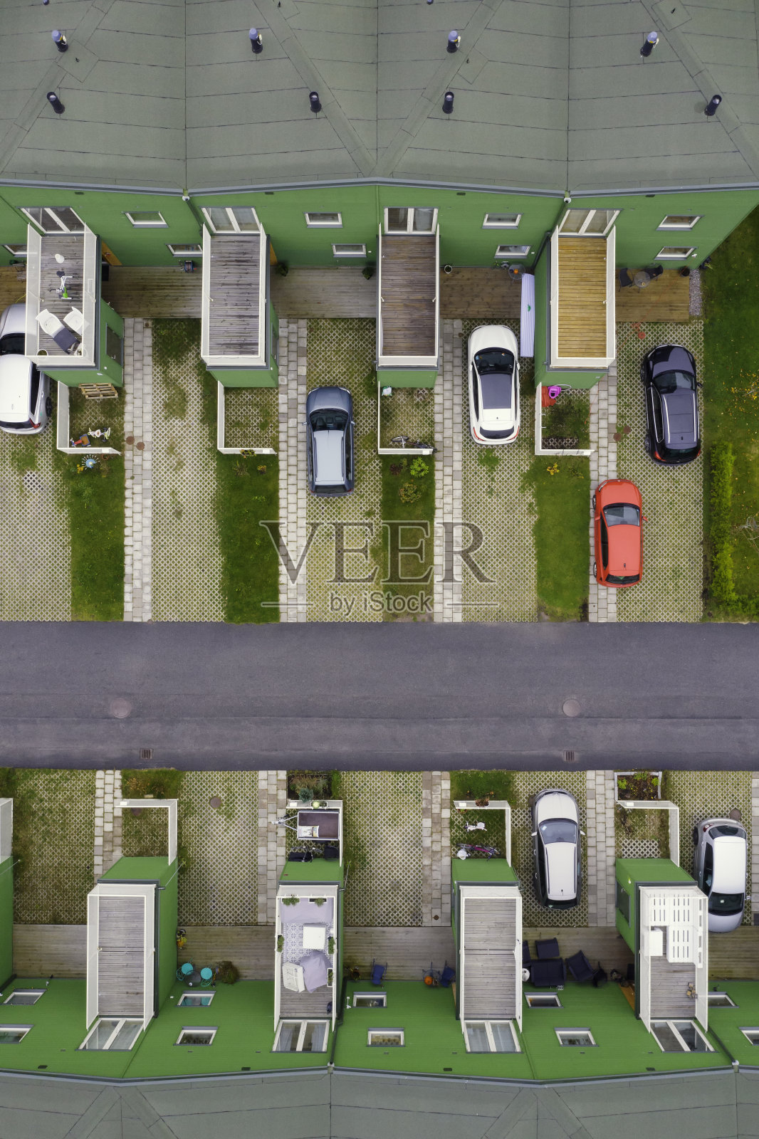 有排屋的街道照片摄影图片